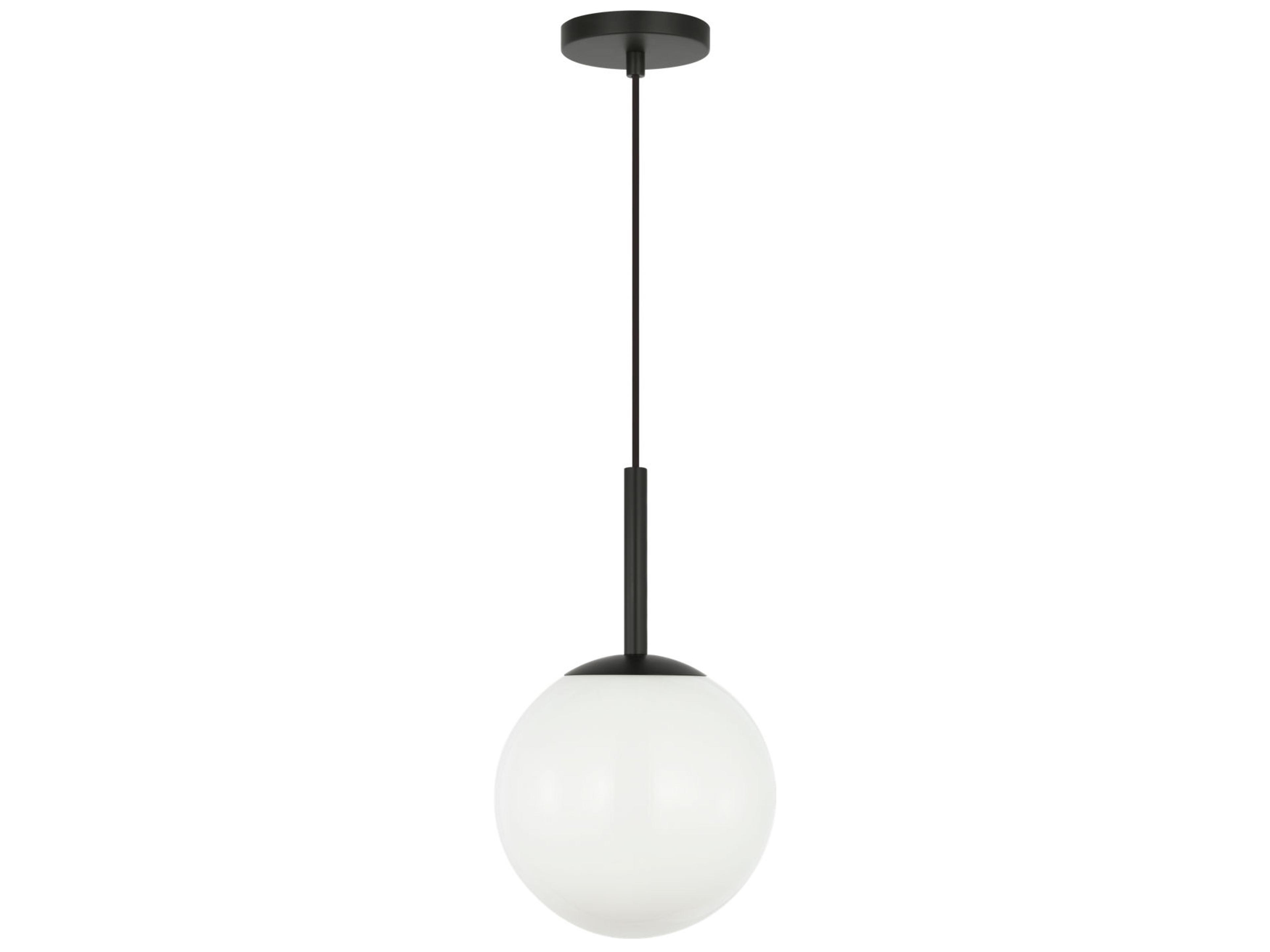 Generation Lighting Nube 1-Light Midnight Black Globe Mini Pendant