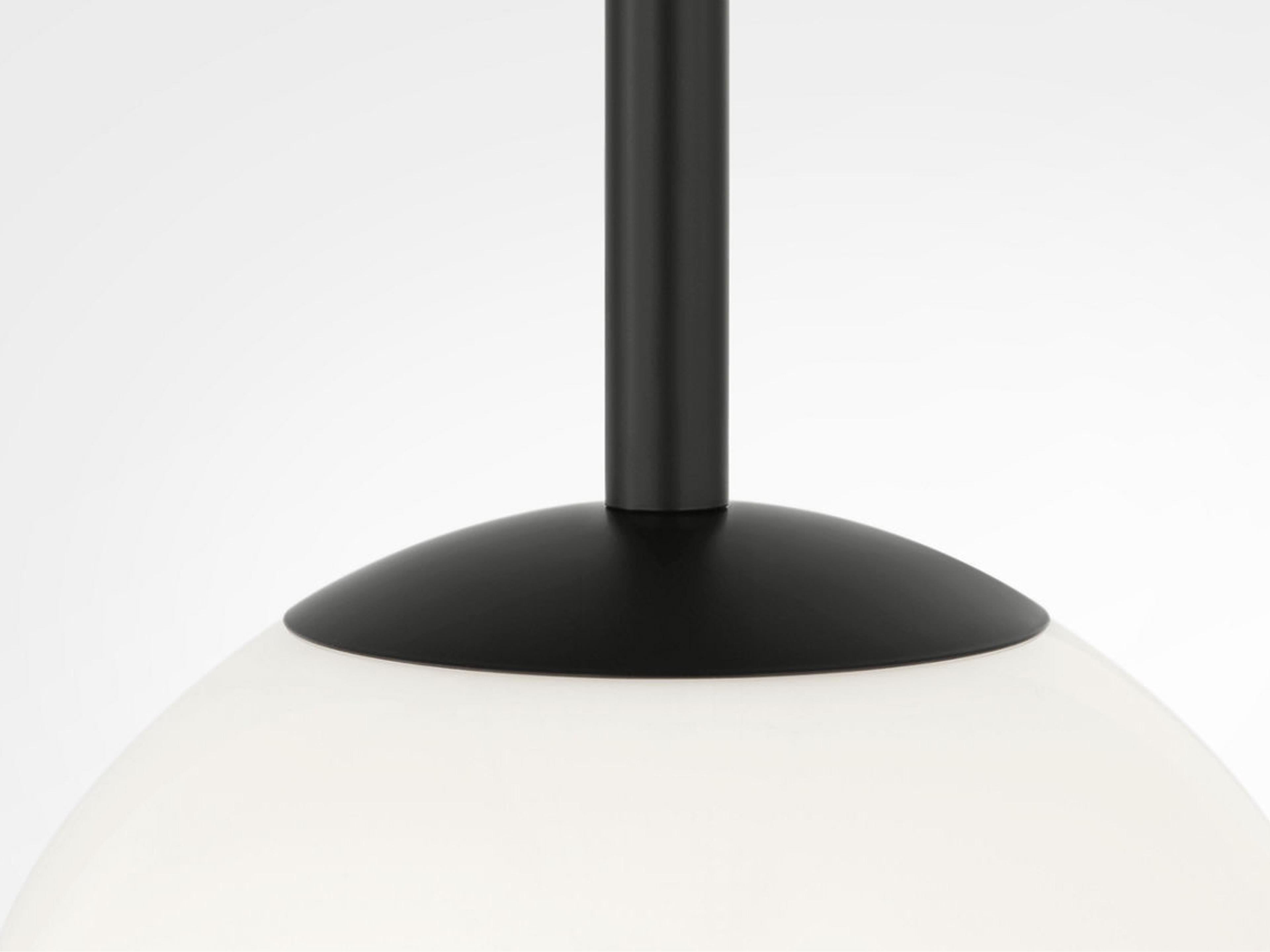 Generation Lighting Nube 1-Light Midnight Black Globe Mini Pendant