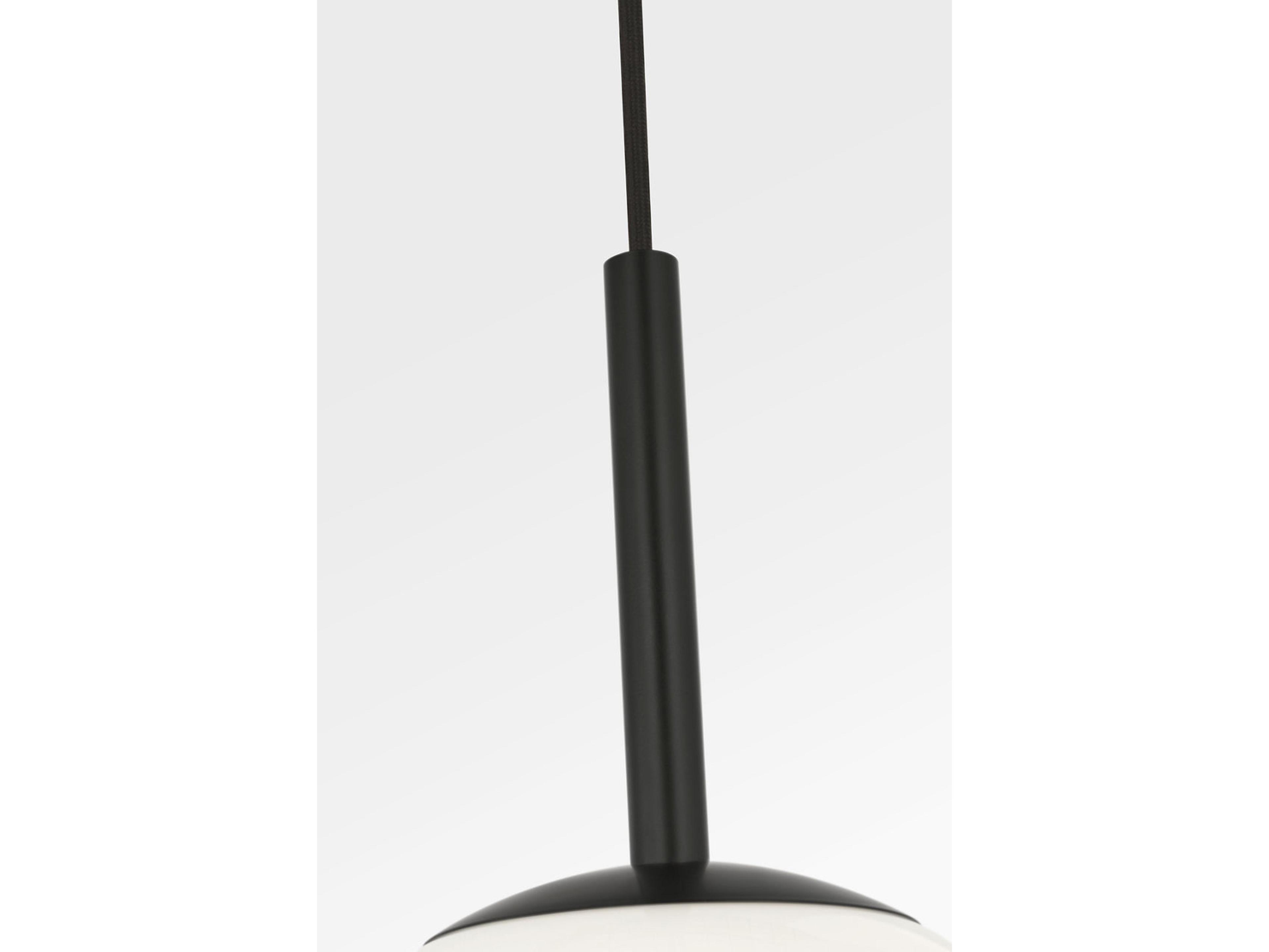 Generation Lighting Nube 1-Light Midnight Black Globe Mini Pendant