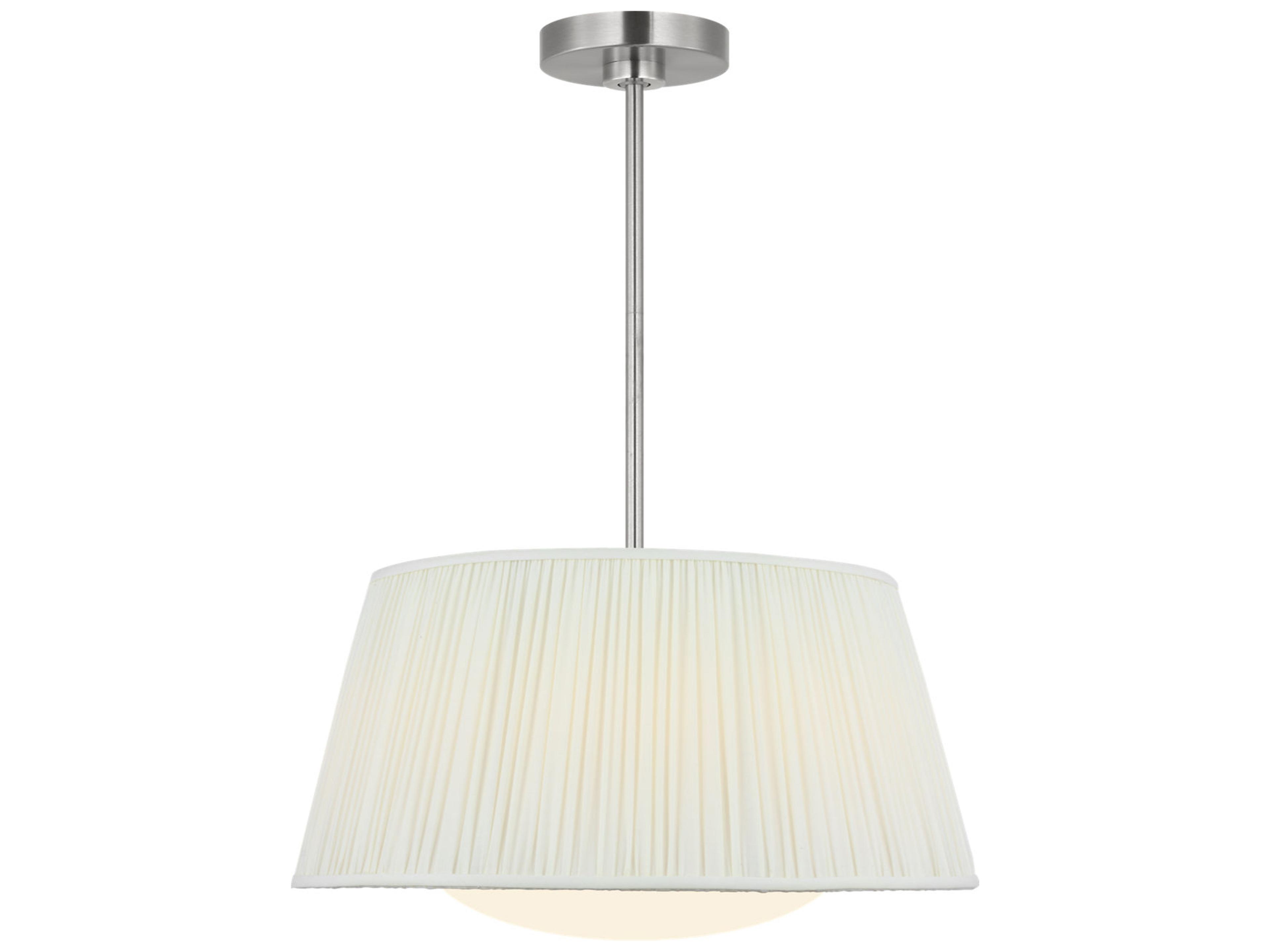 Vilera 3-Light Brushed Nickel Drum Pendant