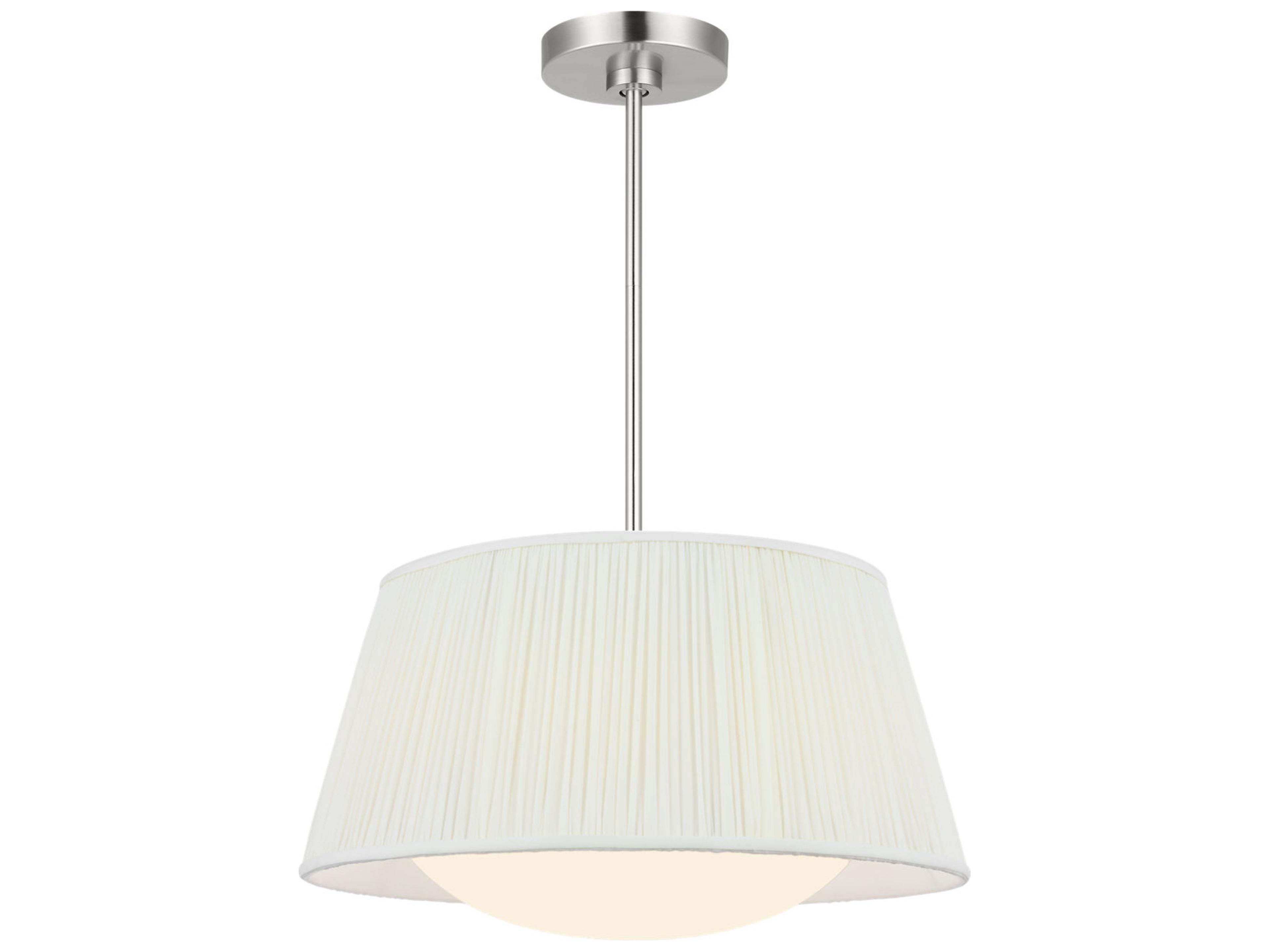 Generation Lighting Vilera 3-Light Brushed Nickel Drum Pendant