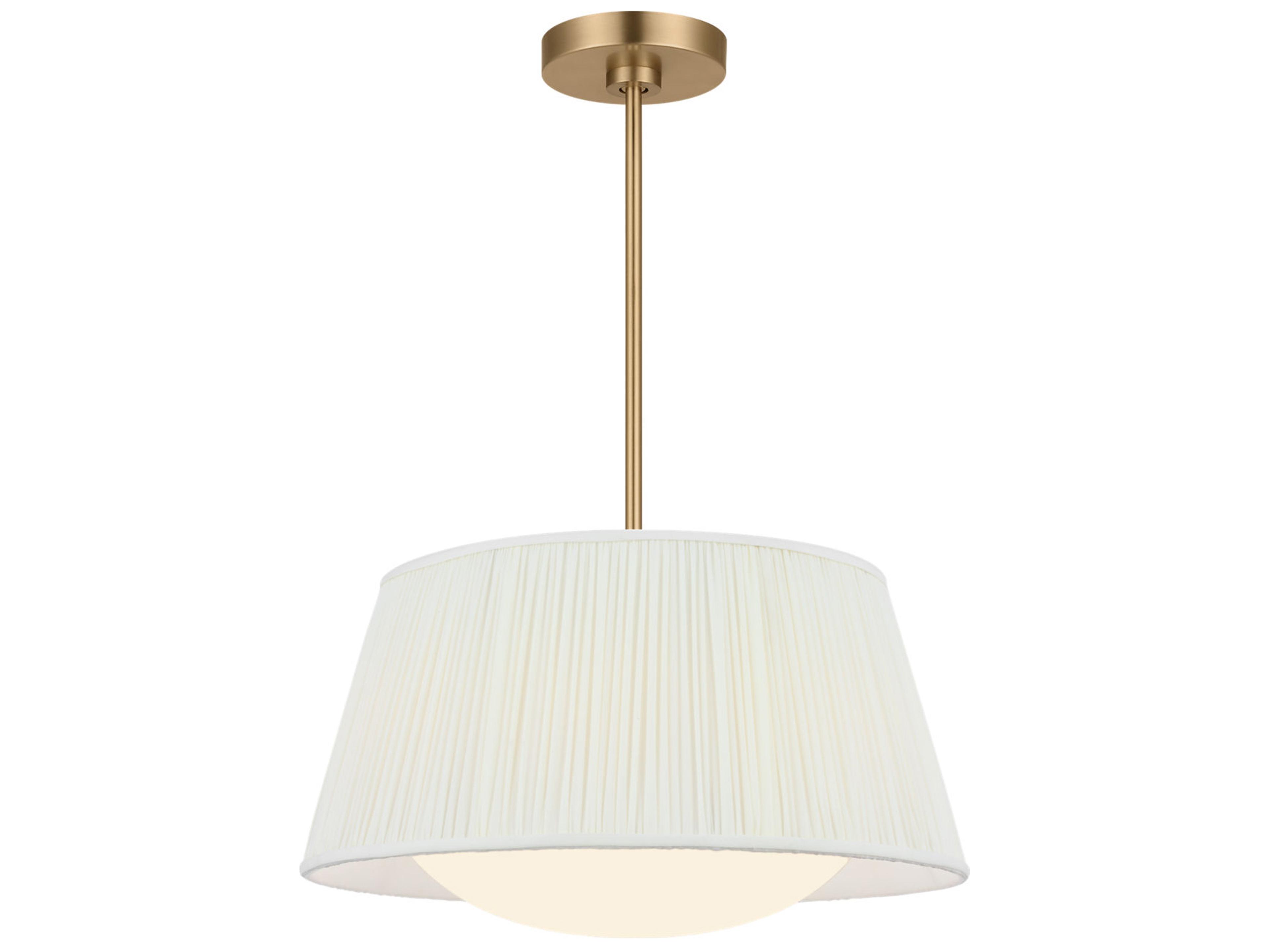 Generation Lighting Vilera 3-Light Satin Brass Drum Pendant