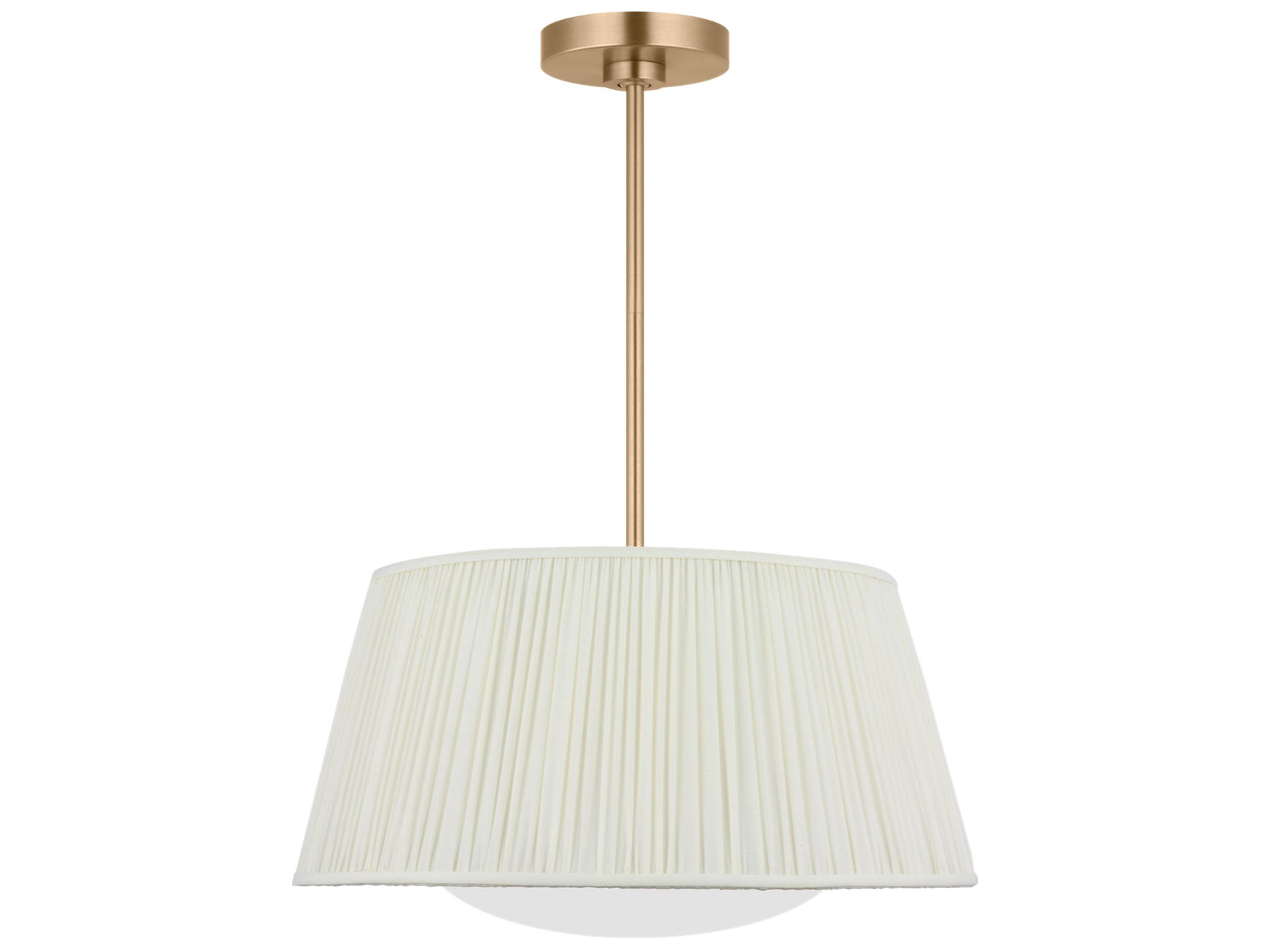 Generation Lighting Vilera 3-Light Satin Brass Drum Pendant