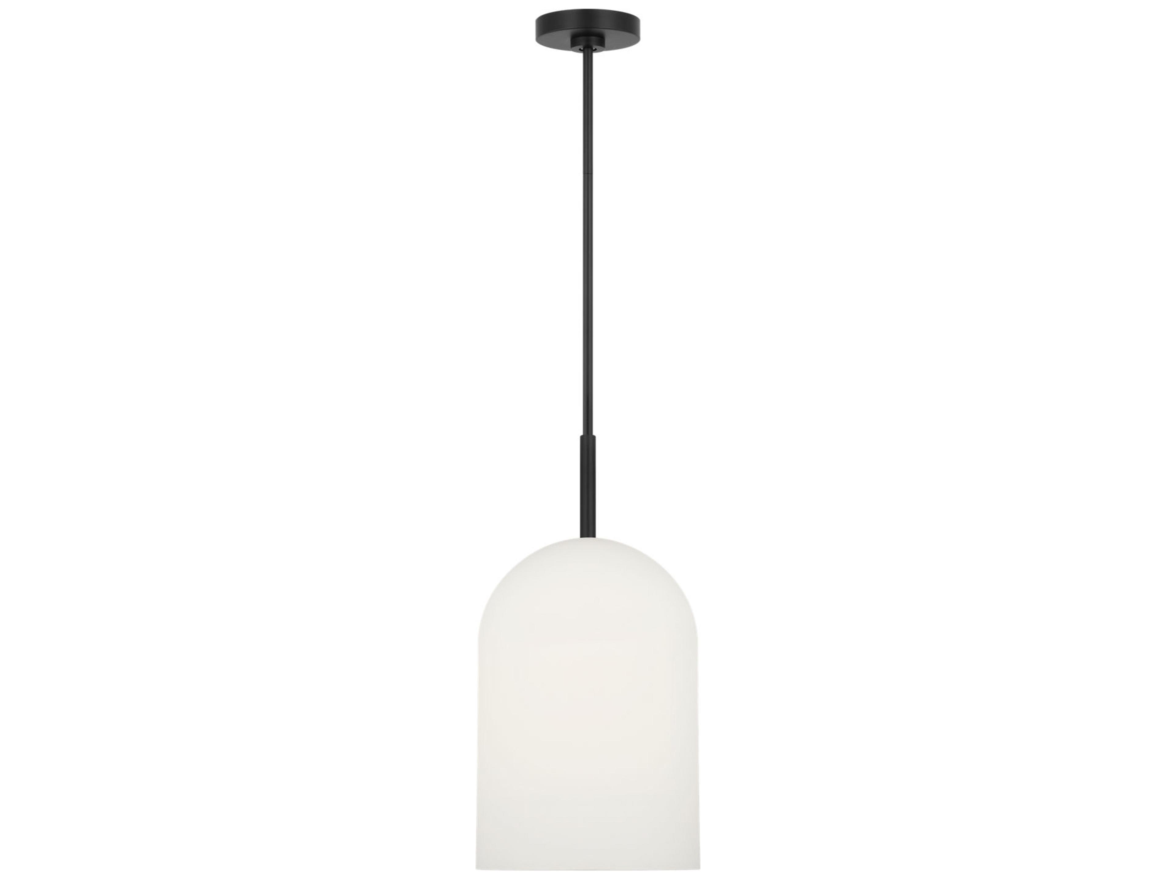 Neblina 1-Light Midnight Black White Mini Pendant