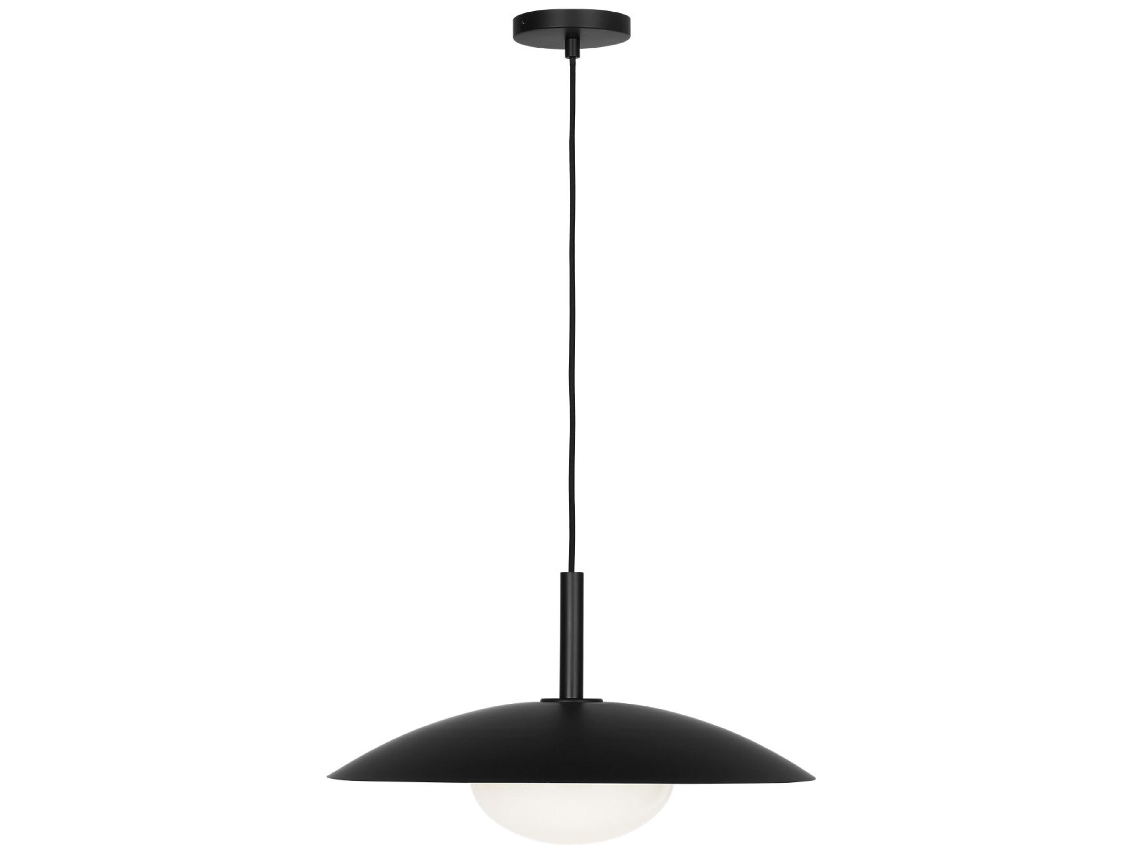 Mont 1-Light Midnight Black Dome Pendant