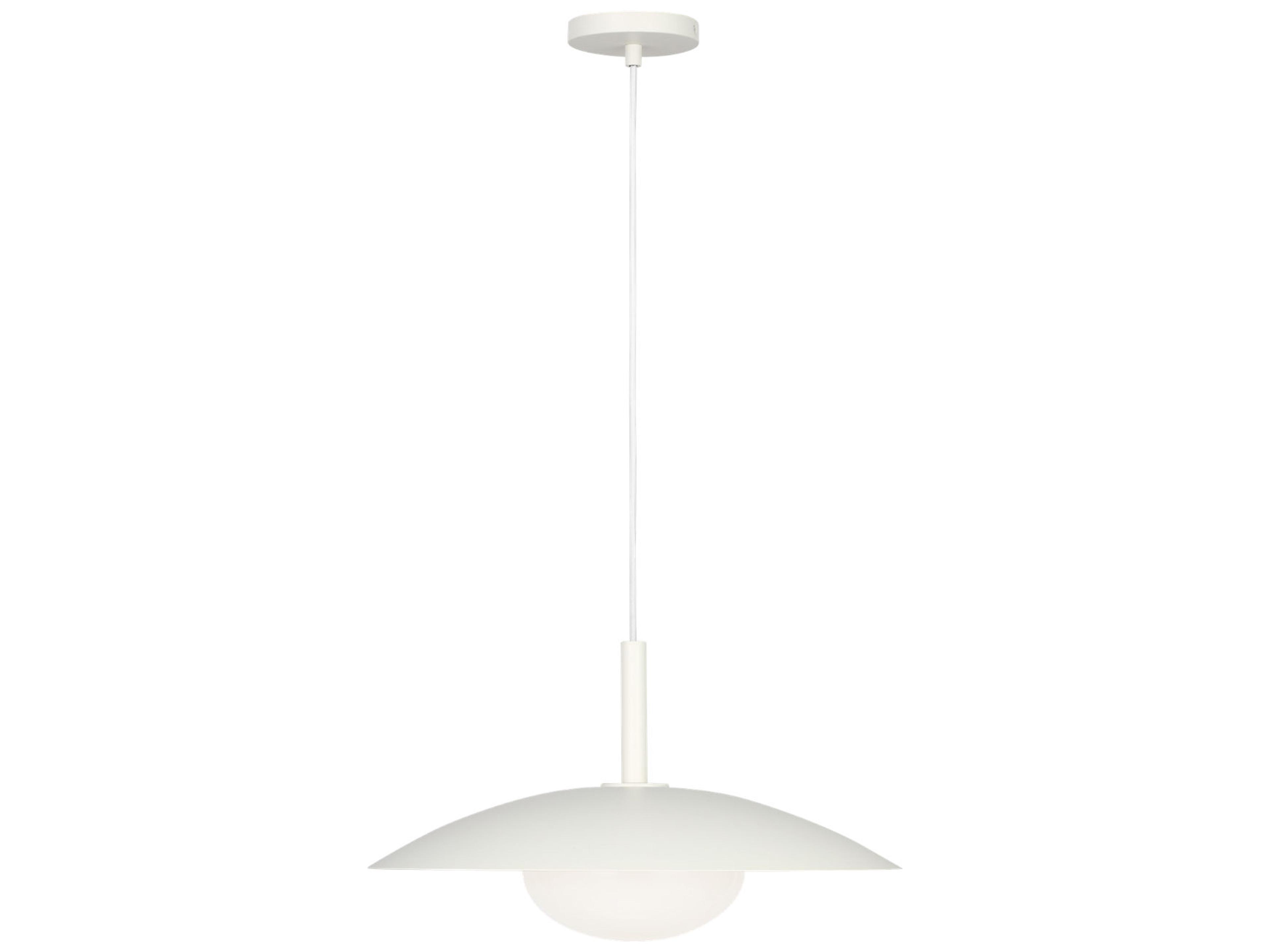 Mont 1-Light Matte White Dome Pendant