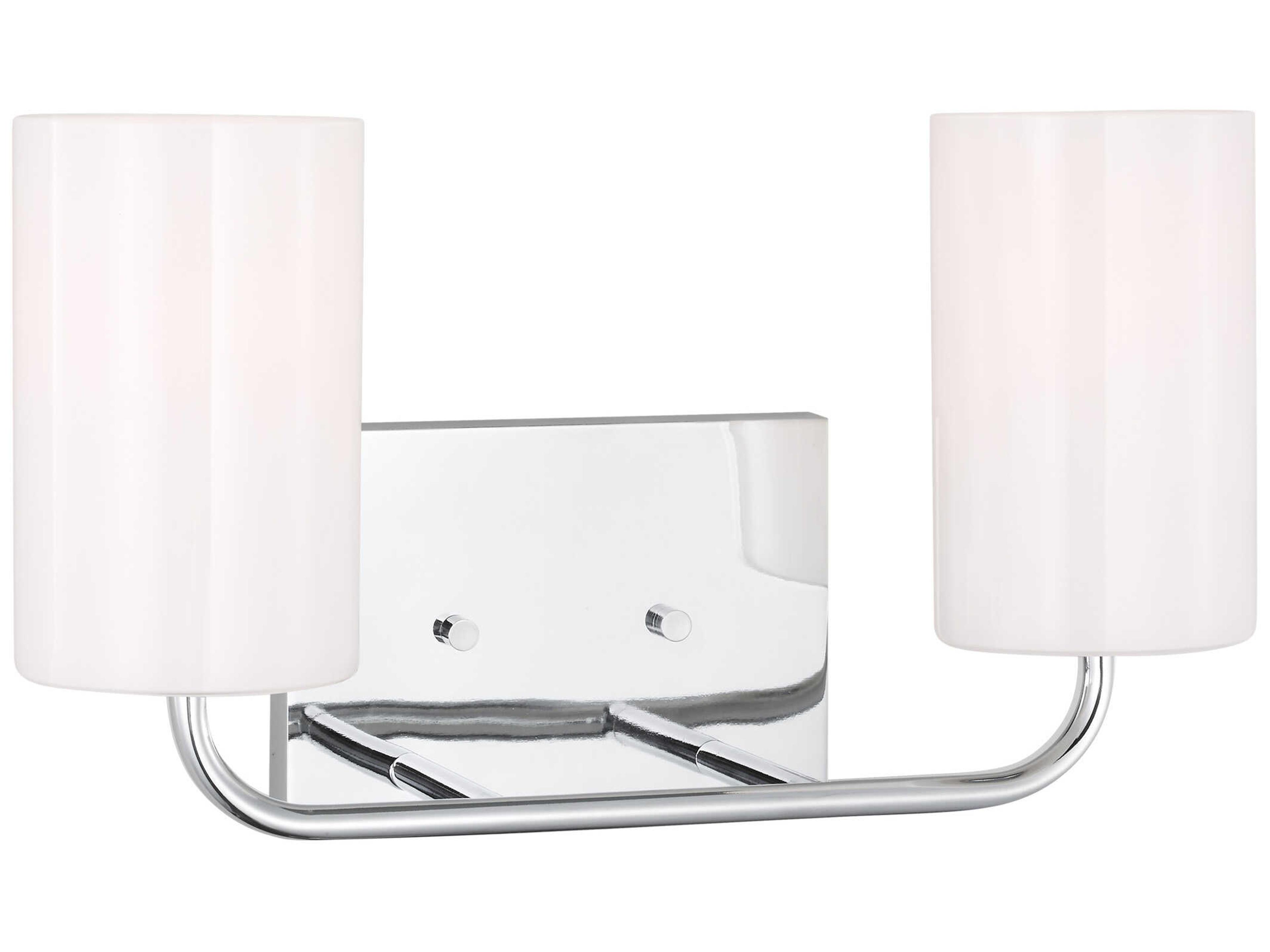 Rhett 2-Light Chrome Vanity Light
