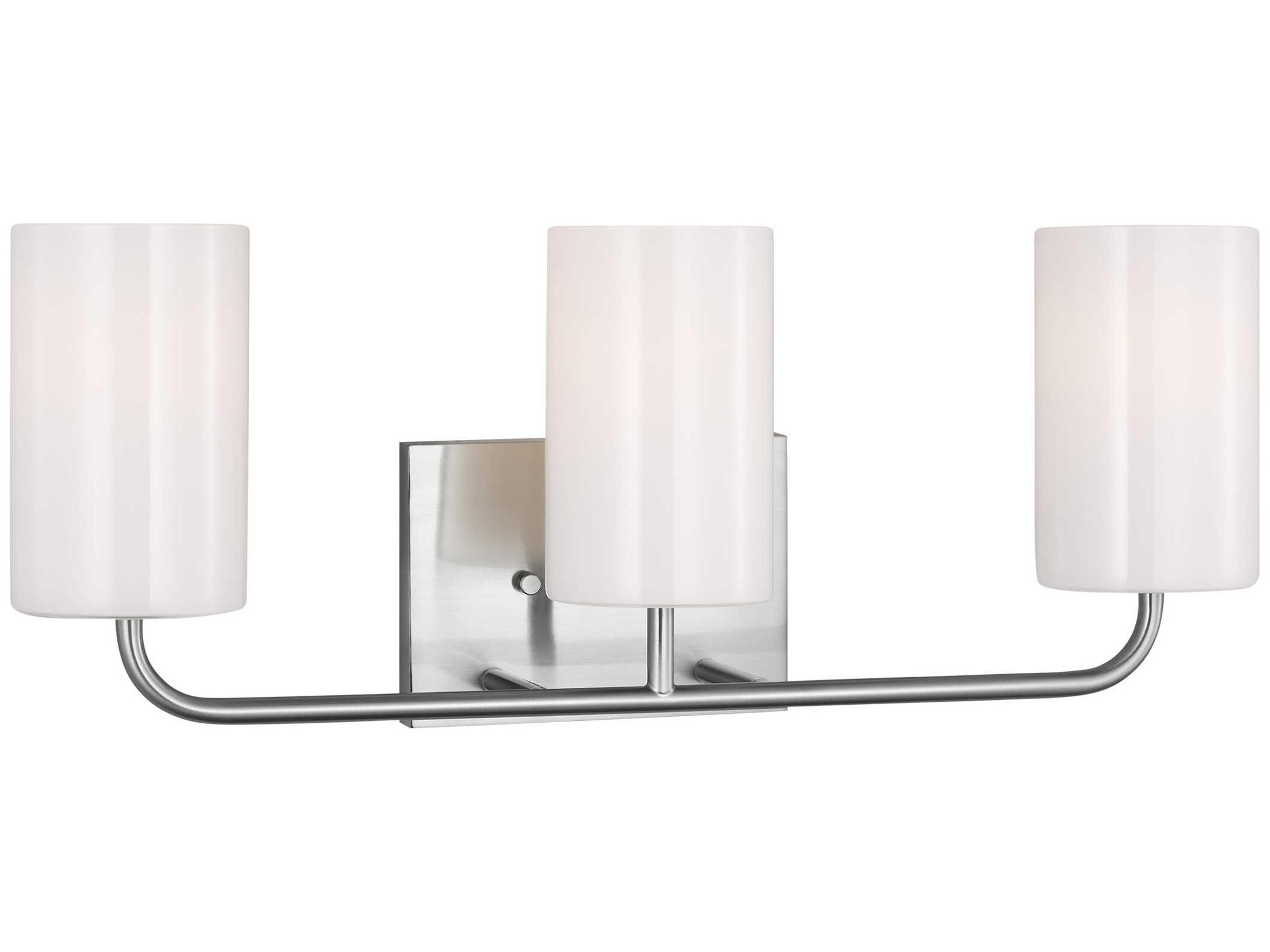 Rhett 3-Light Brushed Steel Vanity Light