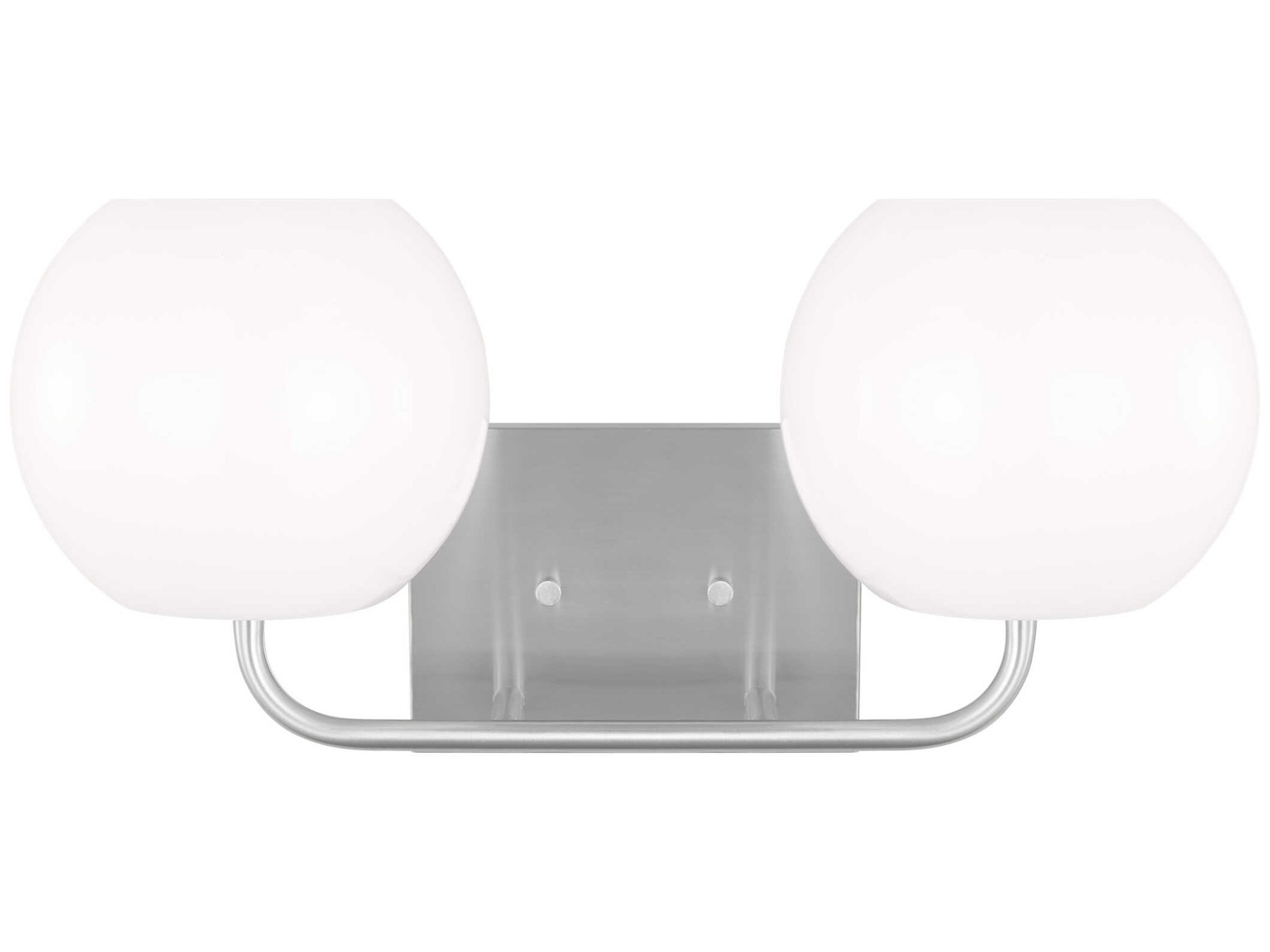 Rory 2-Light Brushed Steel Vanity Light