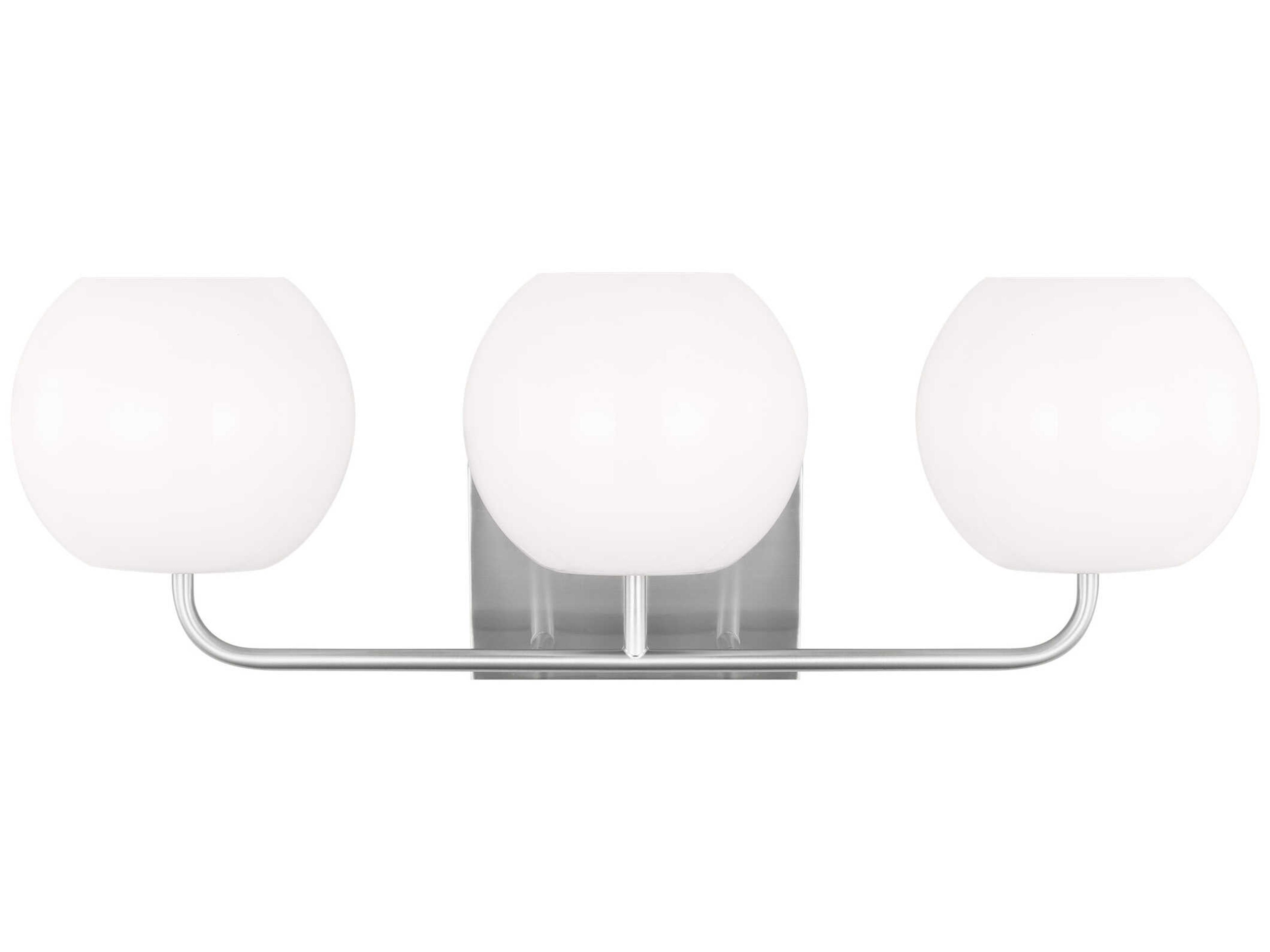 Rory 3-Light Brushed Steel Vanity Light