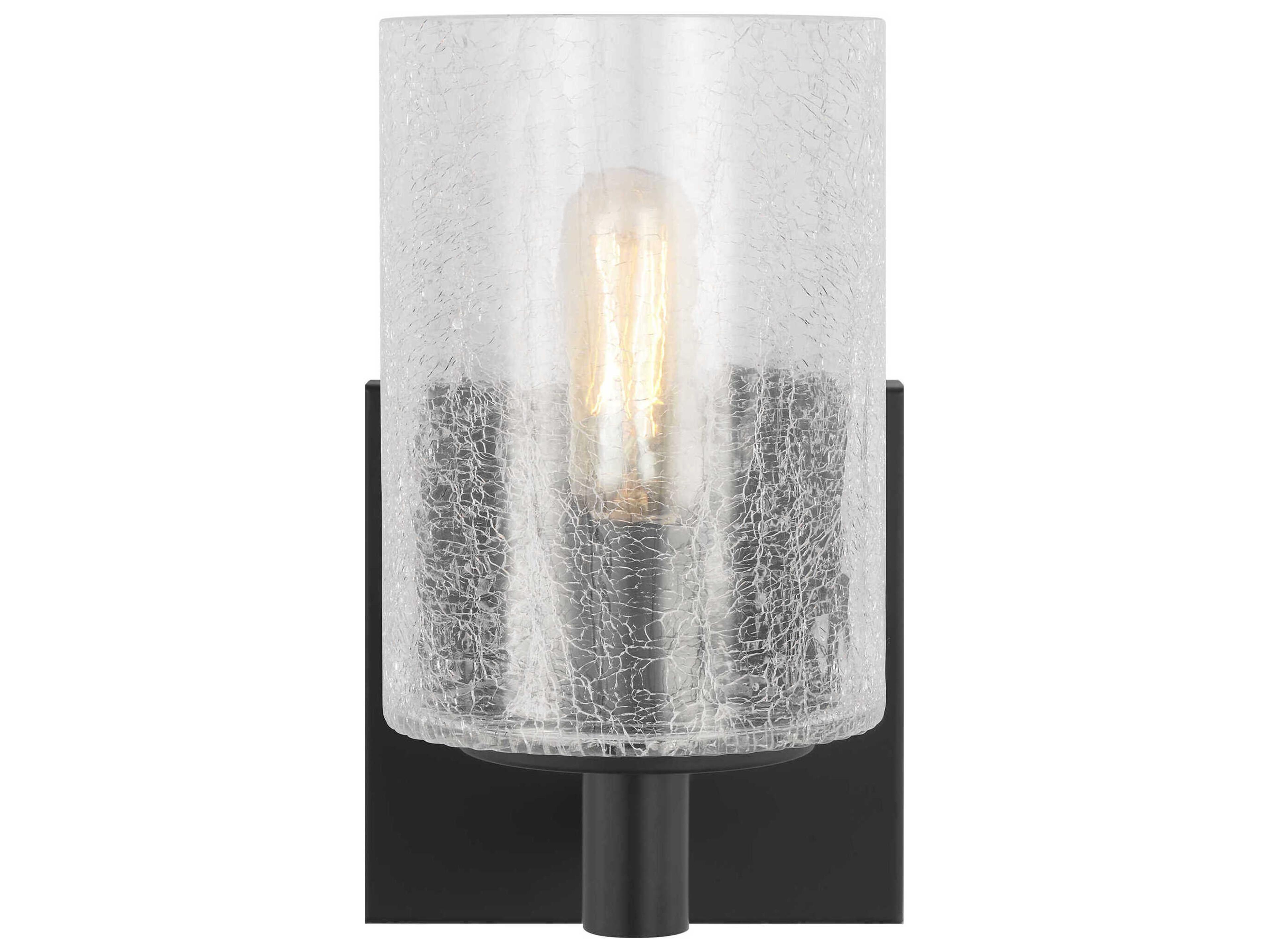 Generation Lighting Parker 1-Light Midnight Black Wall Sconce