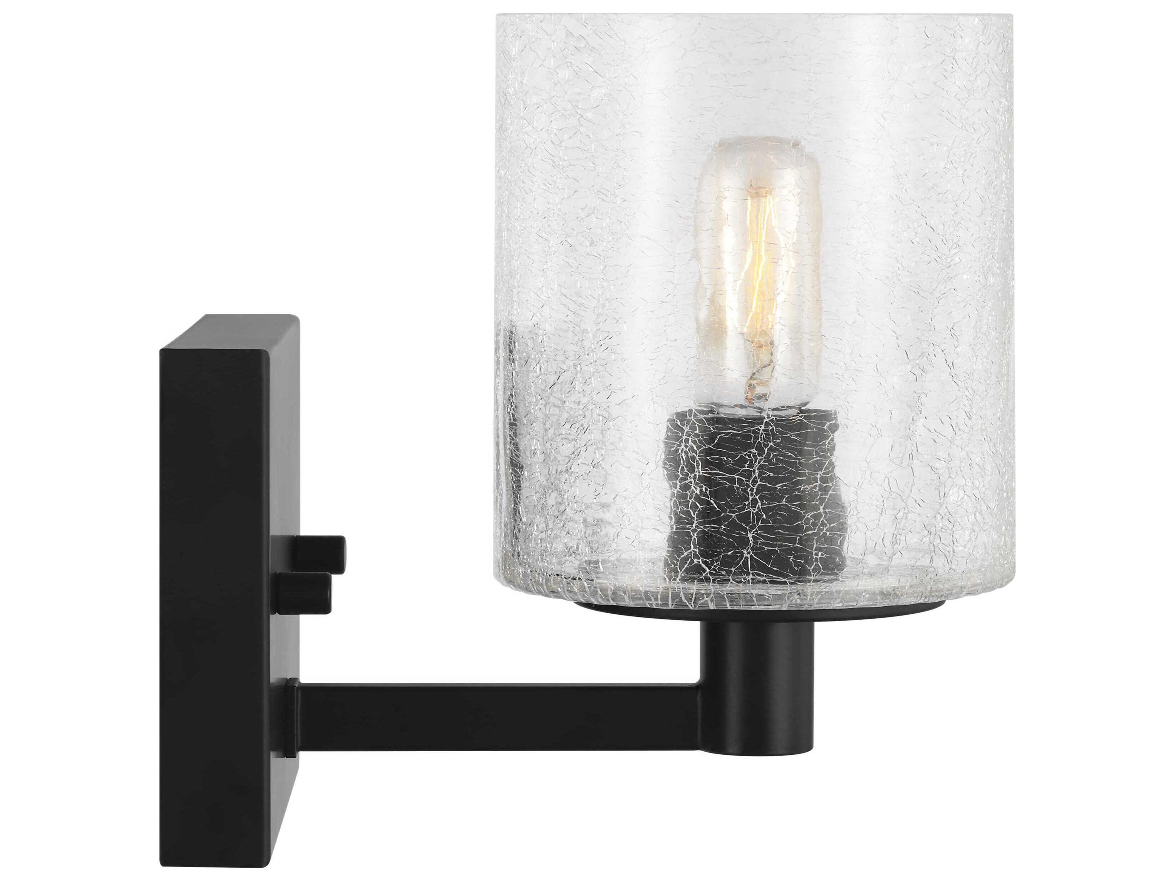 Generation Lighting Parker 1-Light Midnight Black Wall Sconce