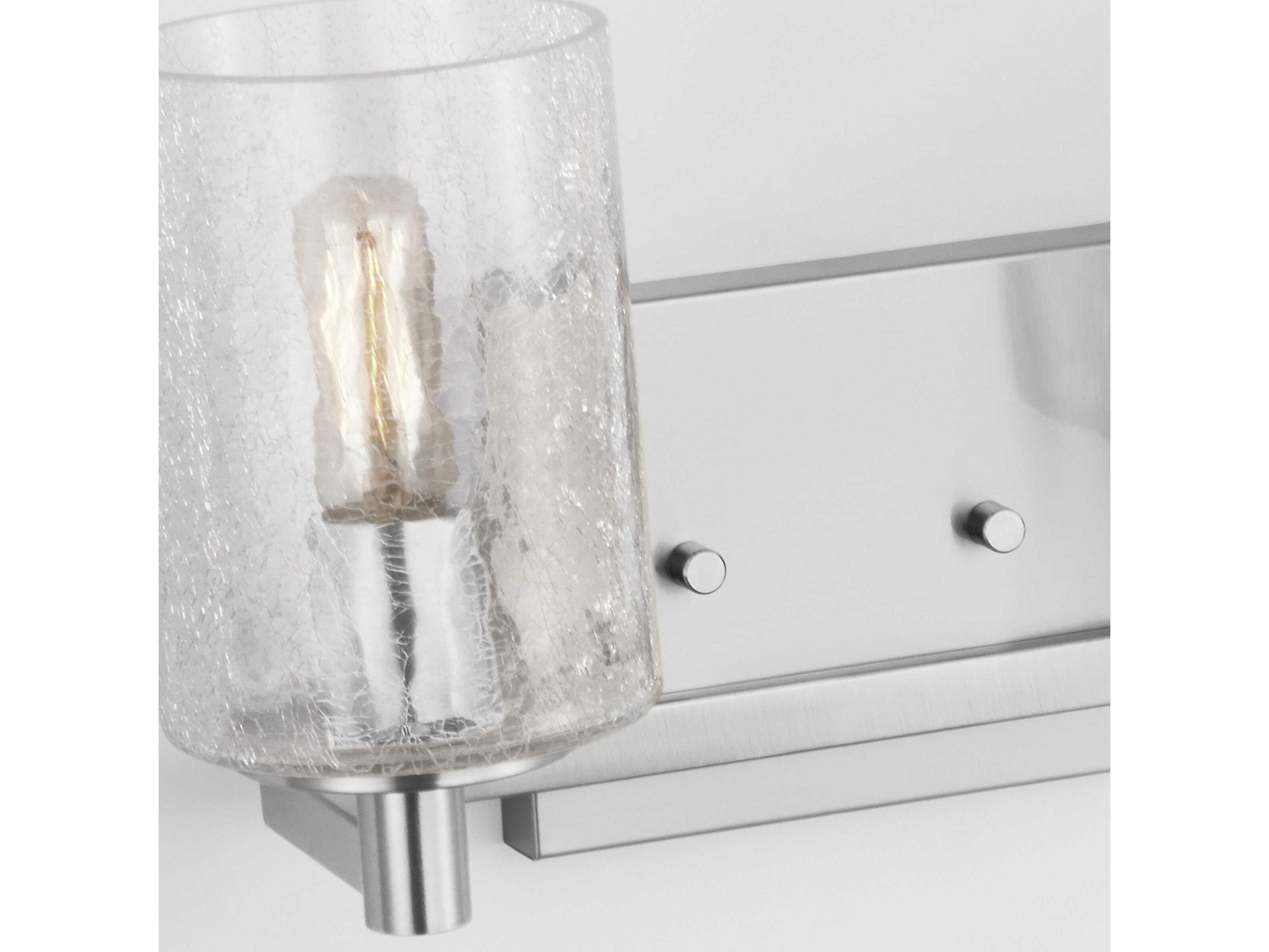 Generation Lighting Parker 2-Light Brushed Steel Vanity Light