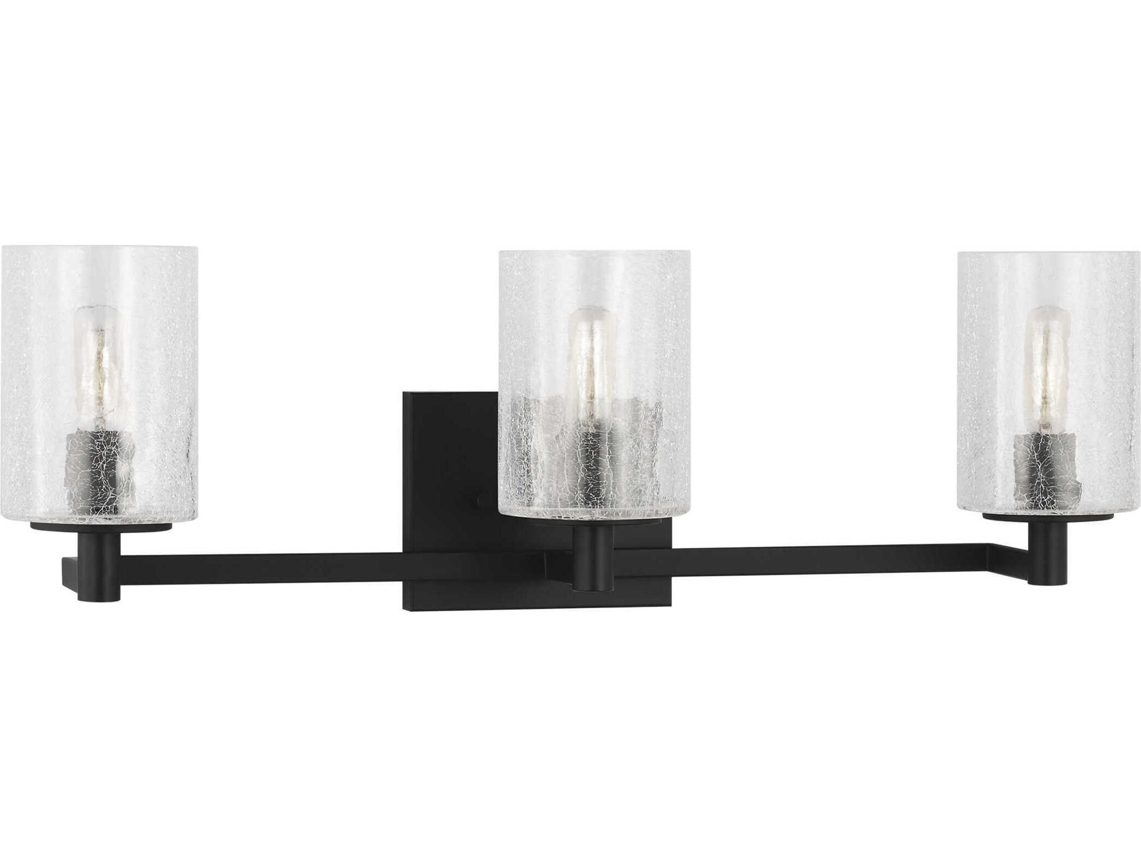 Generation Lighting Parker 3-Light Midnight Black Vanity Light