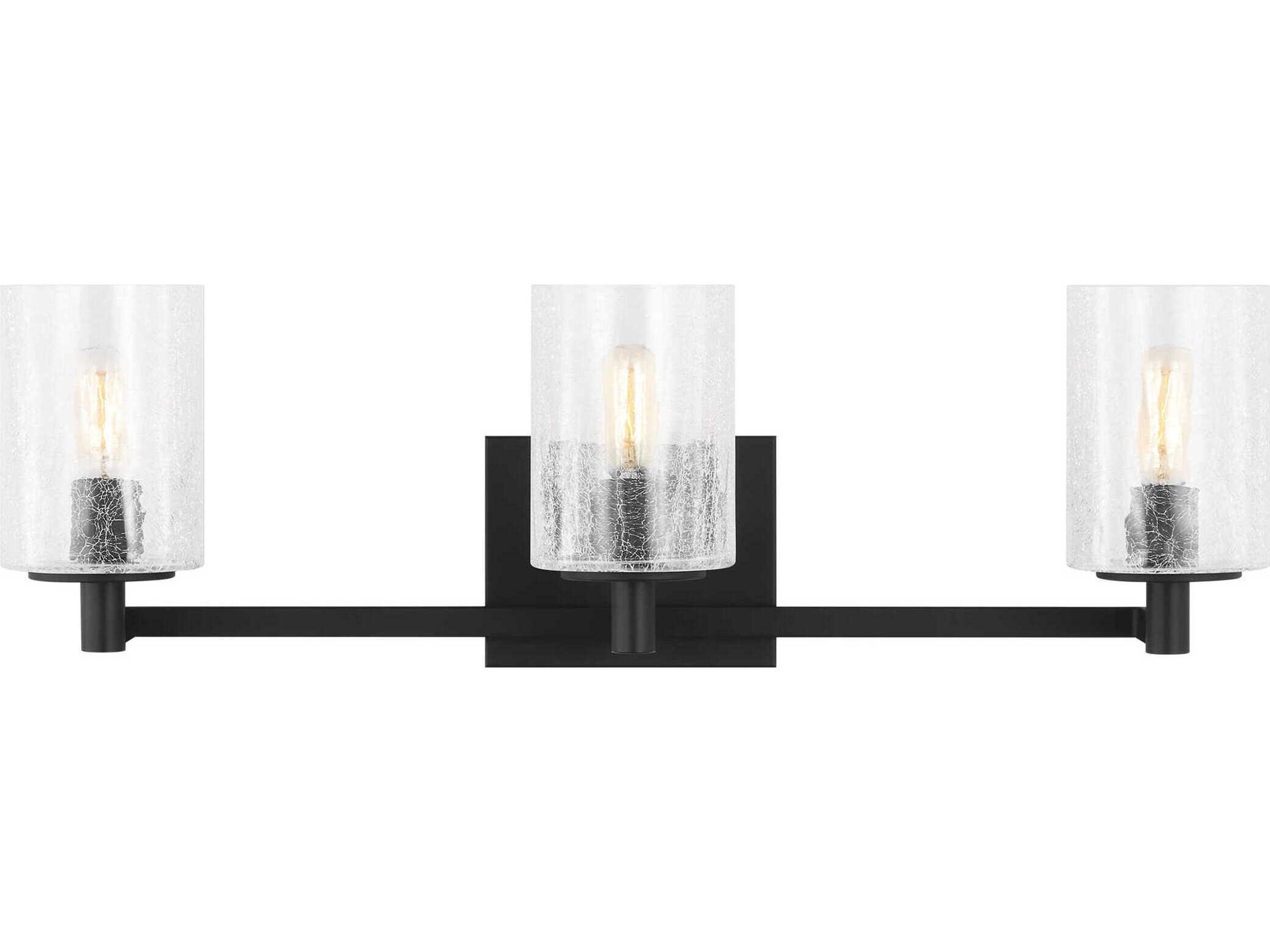 Generation Lighting Parker 3-Light Midnight Black Vanity Light