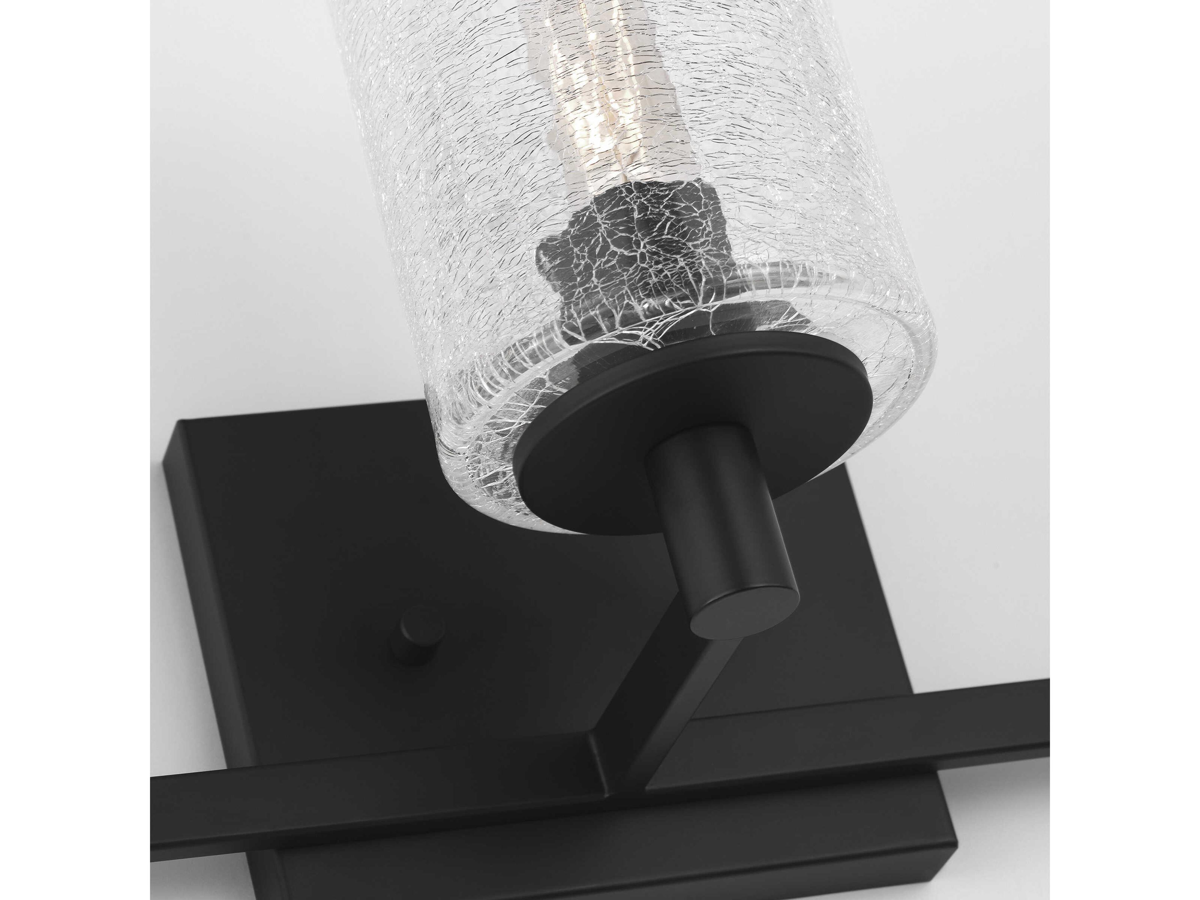 Generation Lighting Parker 3-Light Midnight Black Vanity Light