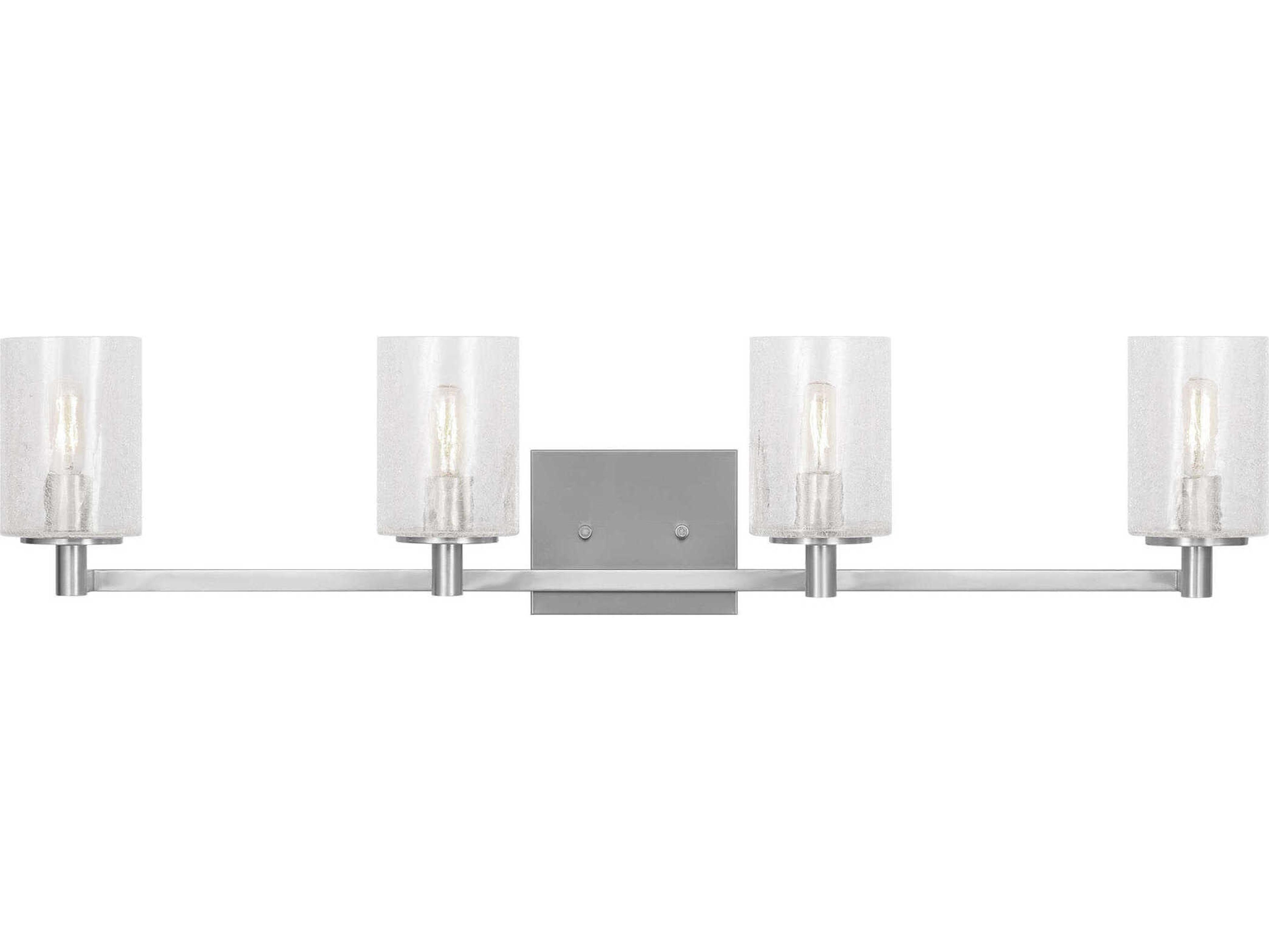 Parker 4-Light Brushed Steel Vanity Light