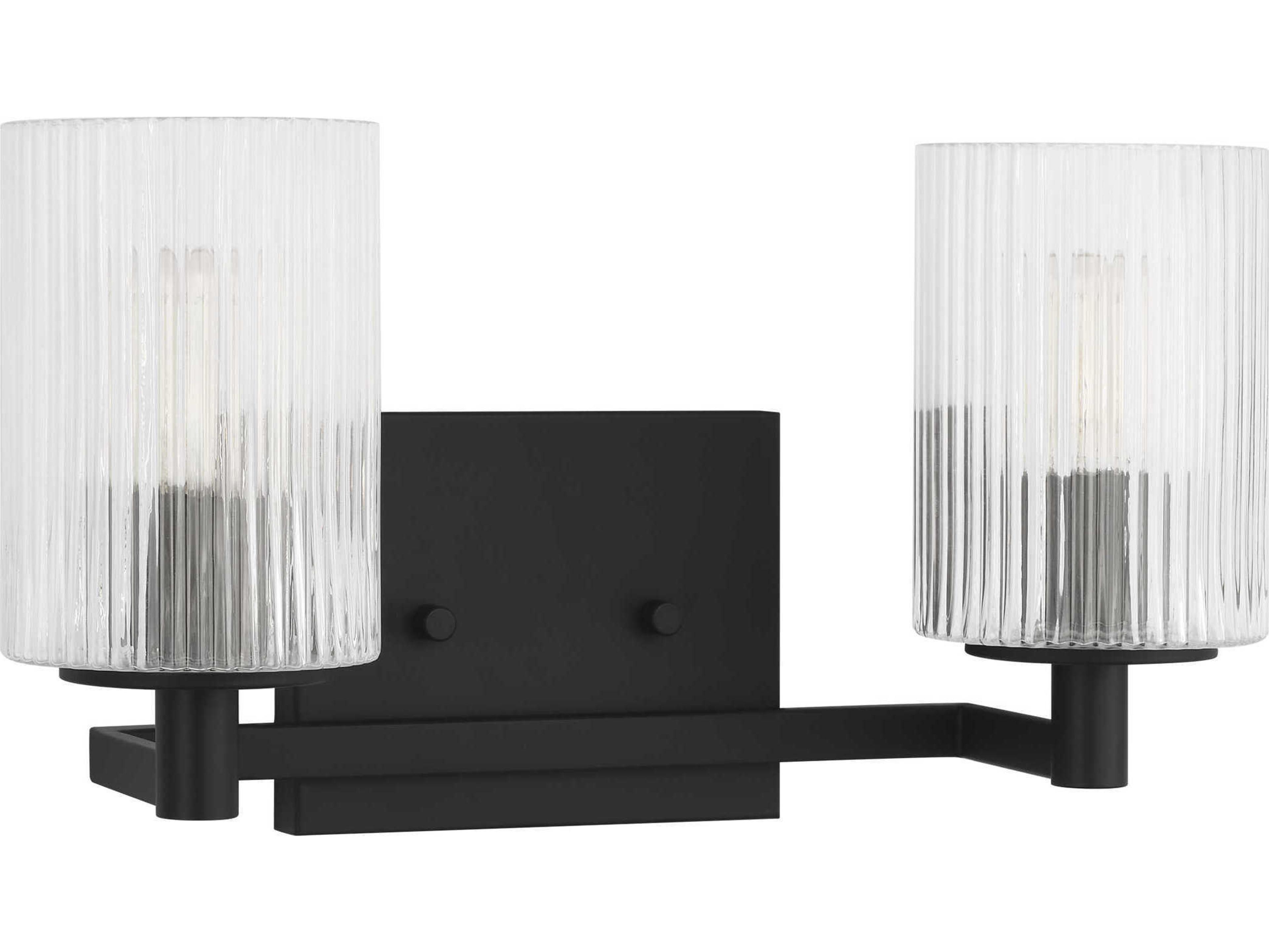 Generation Lighting Lando 2-Light Midnight Black Vanity Light