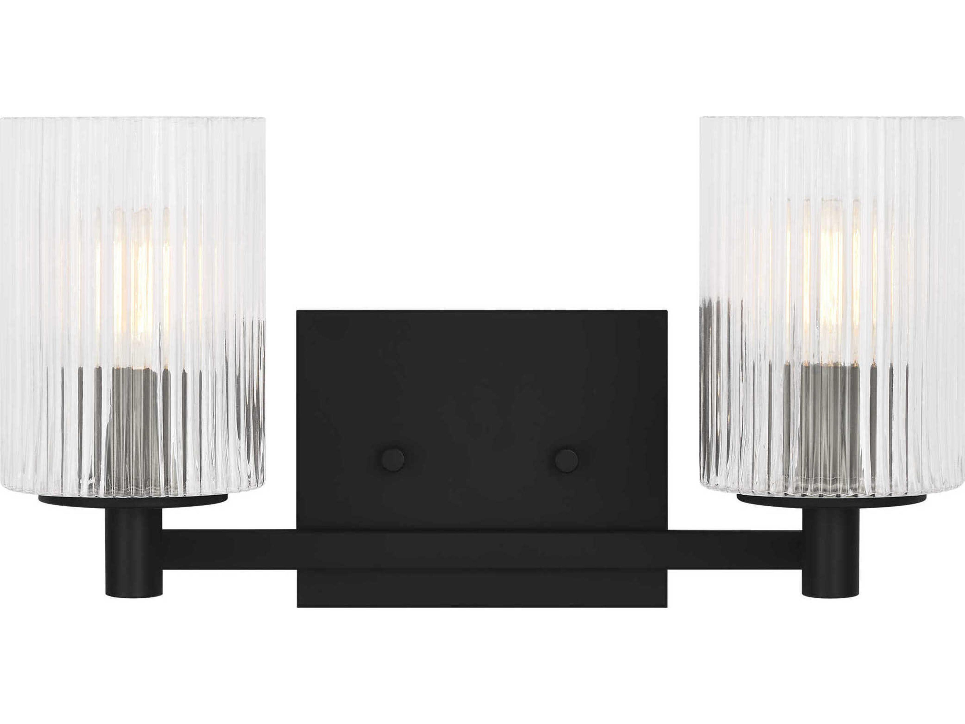 Generation Lighting Lando 2-Light Midnight Black Vanity Light