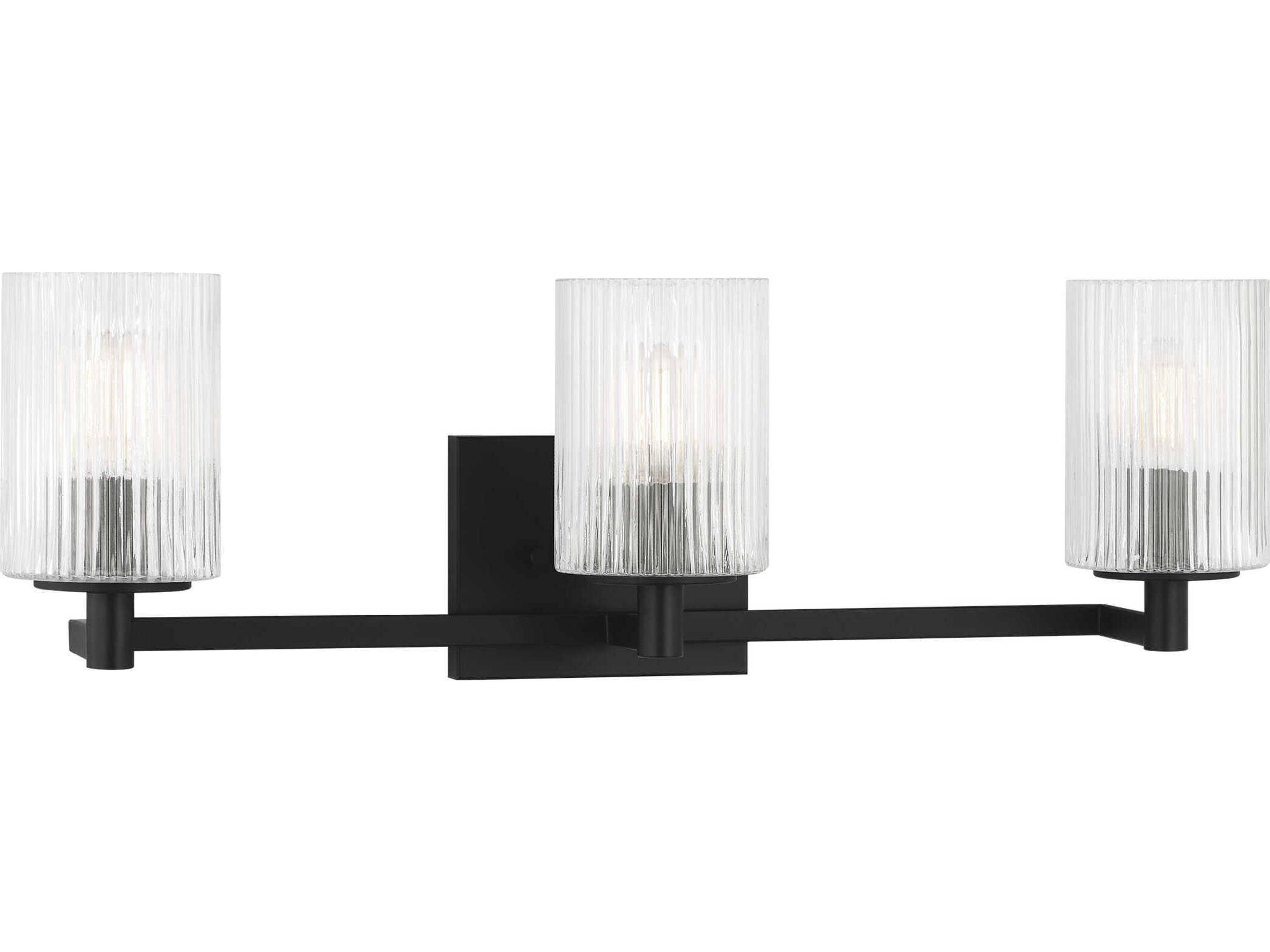 Lando 3-Light Midnight Black Vanity Light