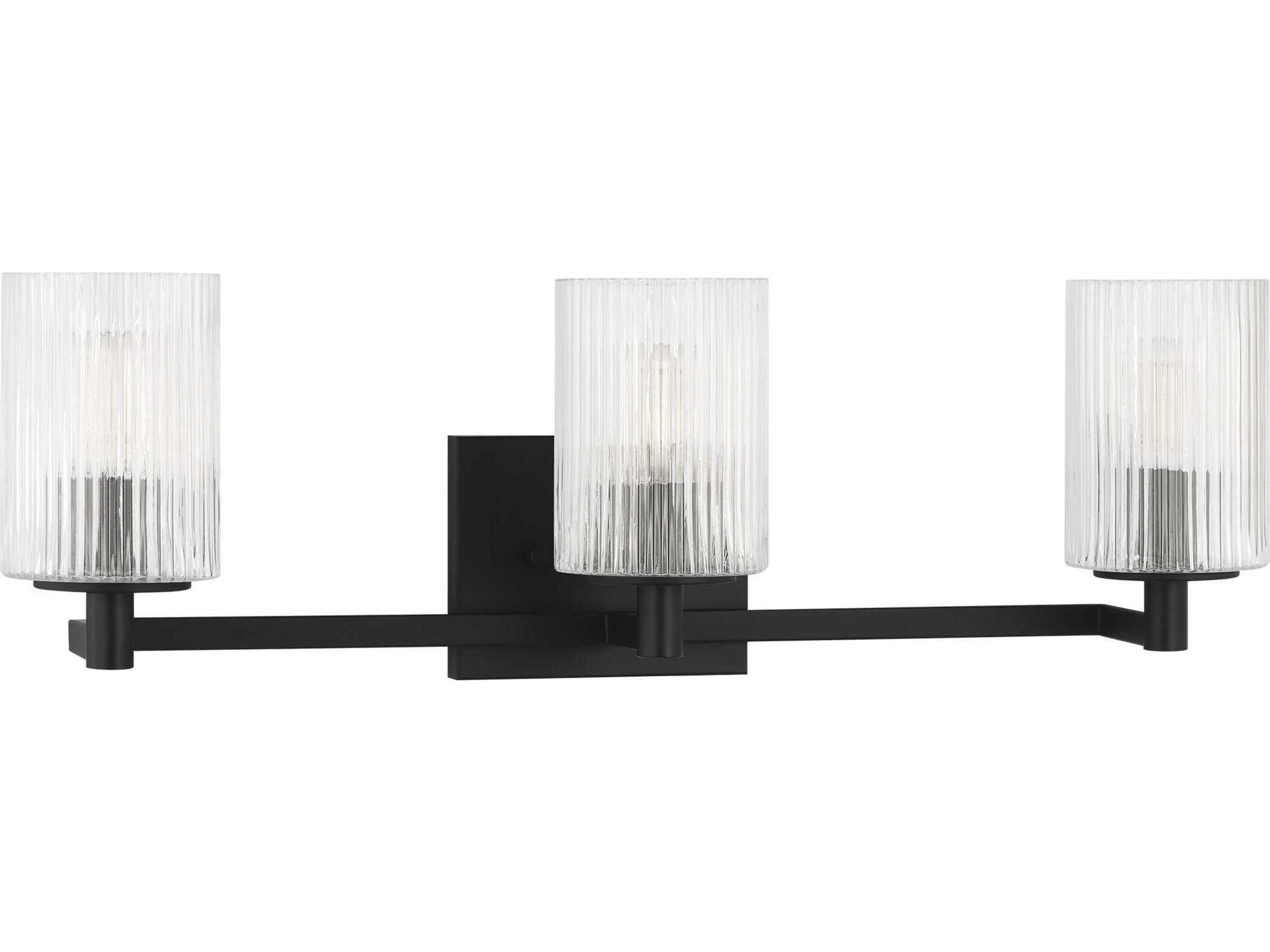 Generation Lighting Lando 3-Light Midnight Black Vanity Light