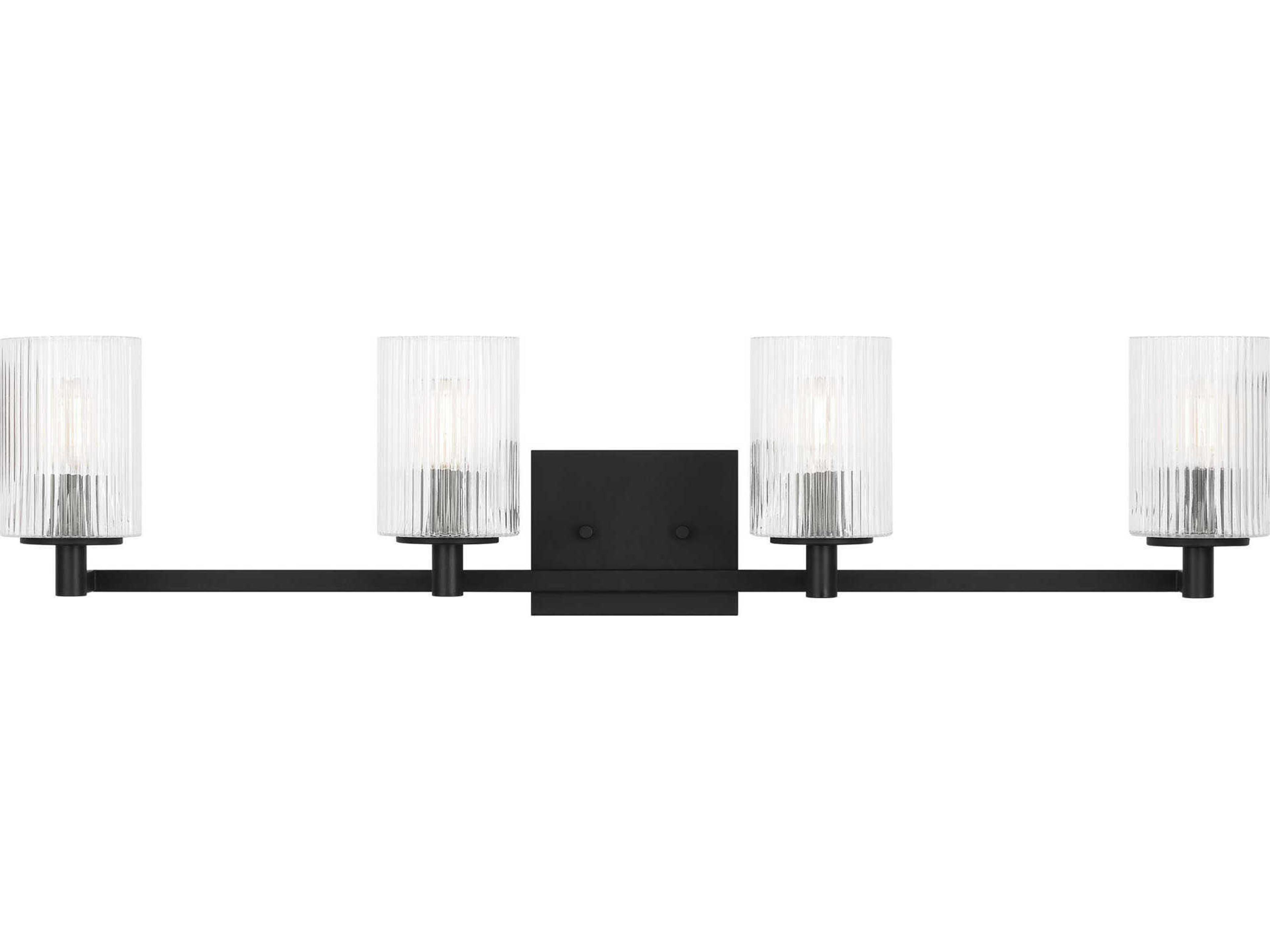 Lando 4-Light Midnight Black Vanity Light