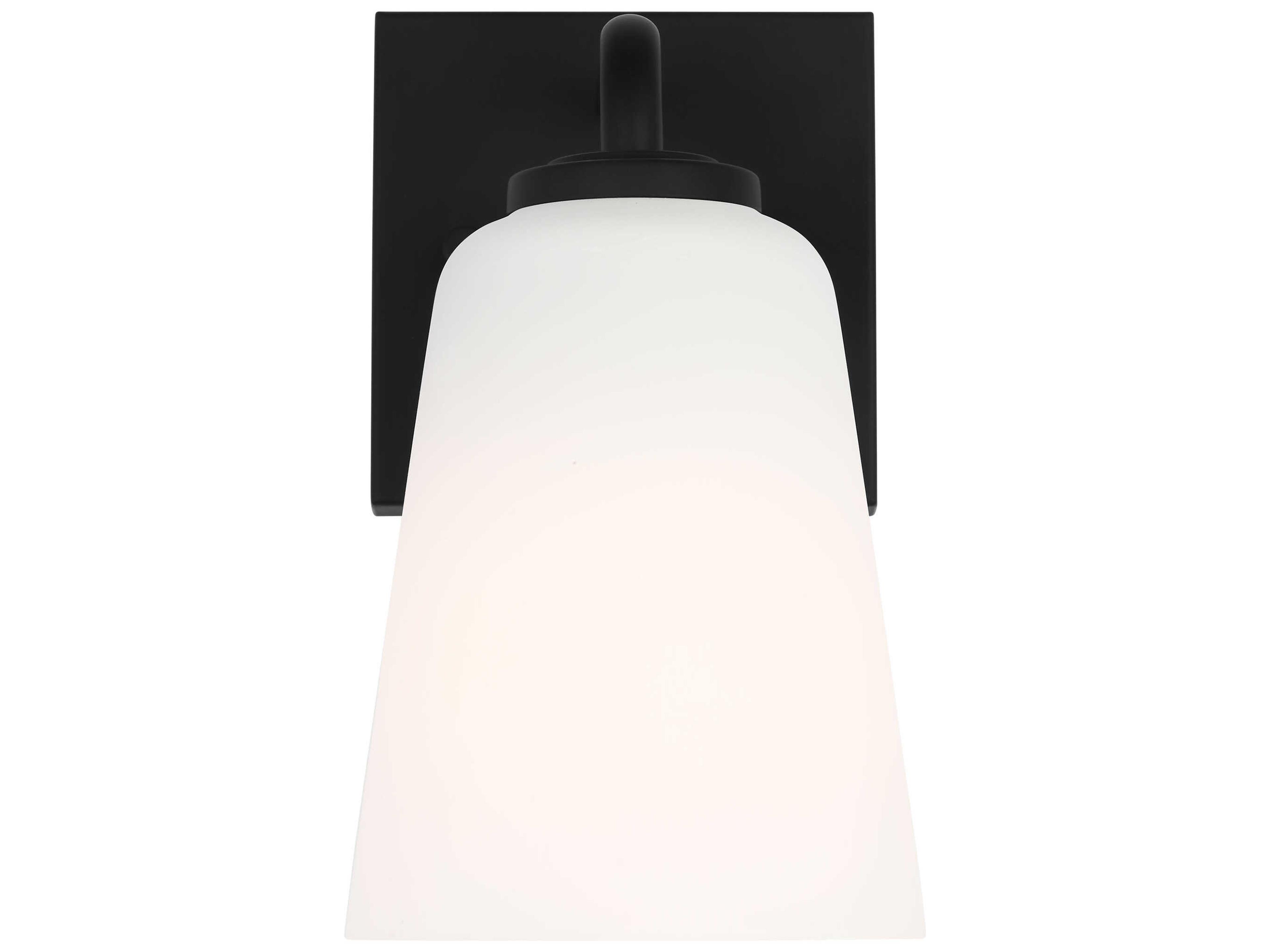 Generation Lighting Miles 1-Light Midnight Black Wall Sconce