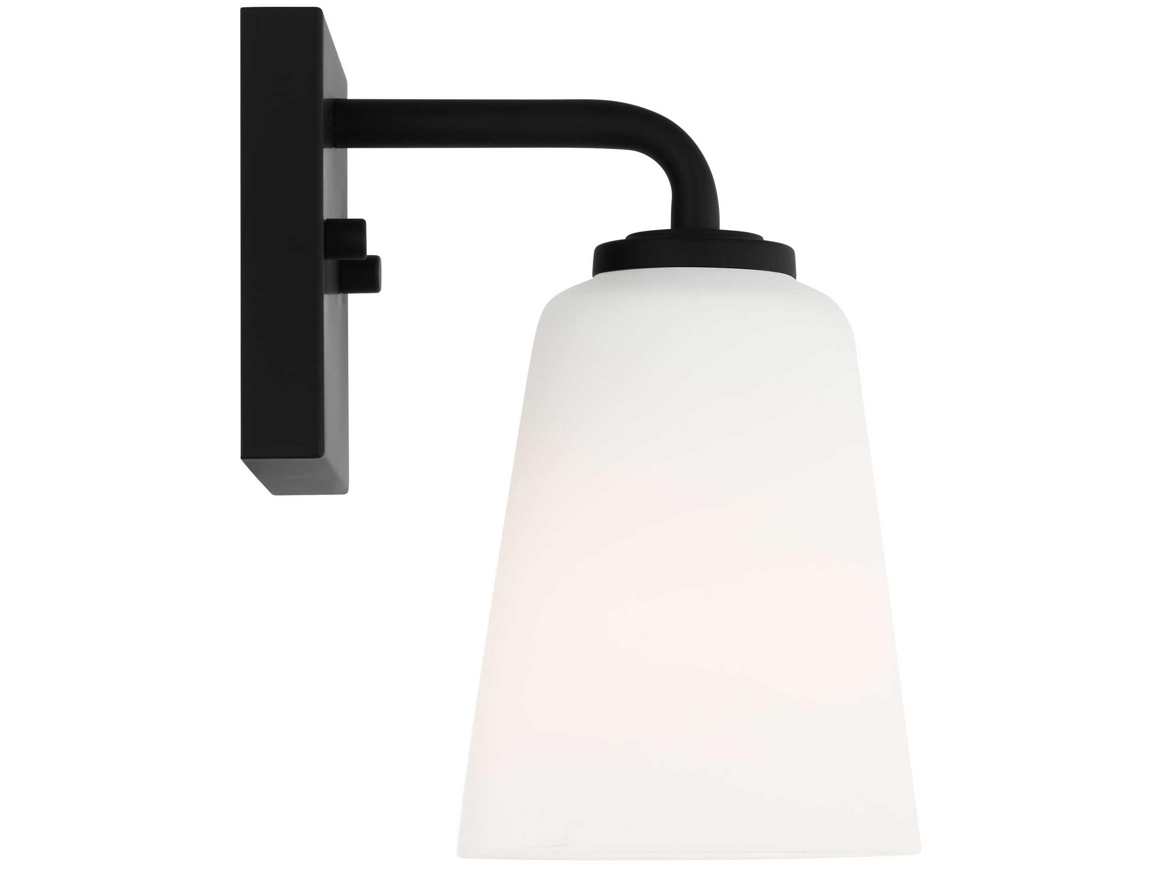 Generation Lighting Miles 1-Light Midnight Black Wall Sconce