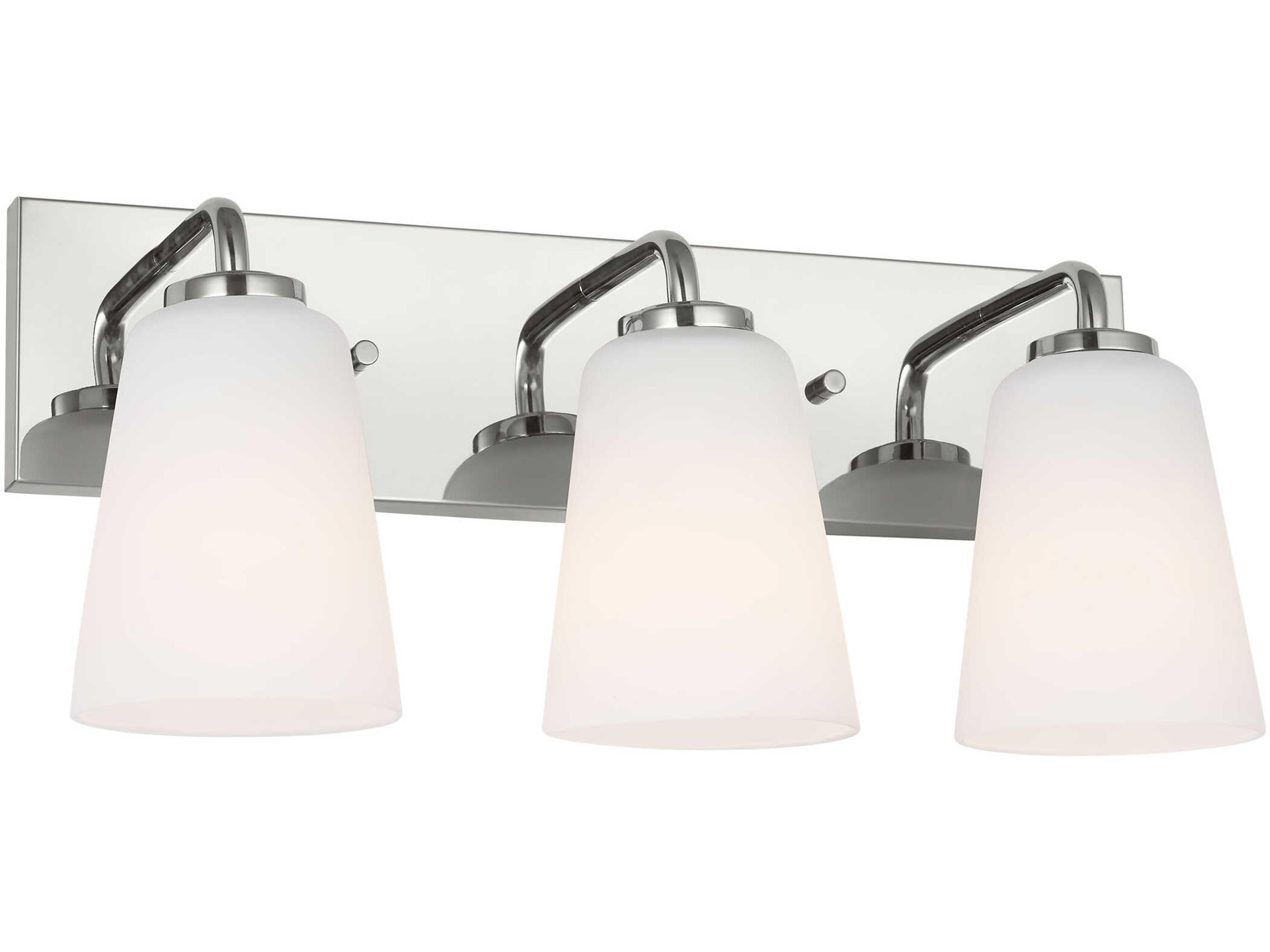 Miles 3-Light Chrome Nickel Vanity Light