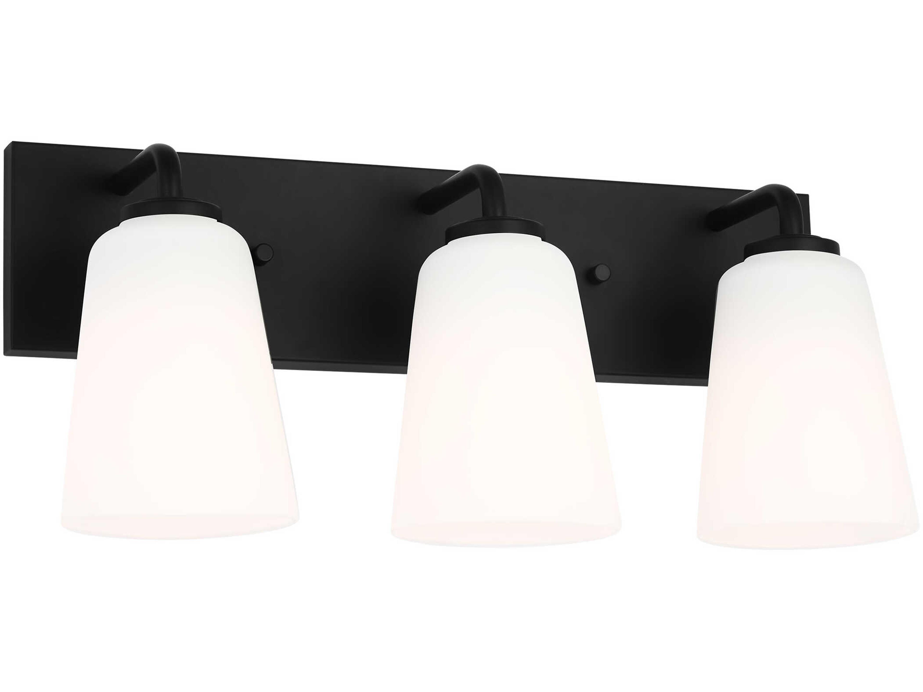 Miles 3-Light Midnight Black Vanity Light