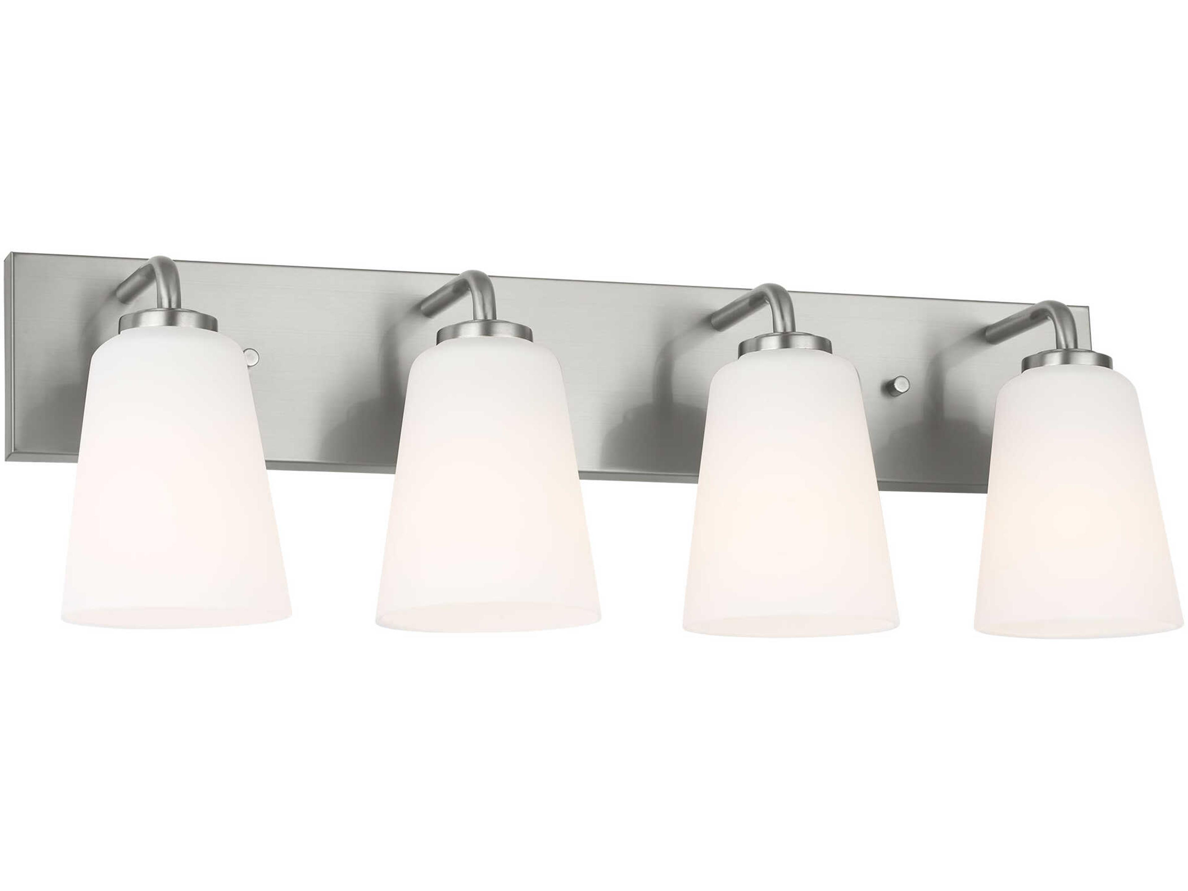Miles 4-Light Brushed Nickel Brass Vanity Light