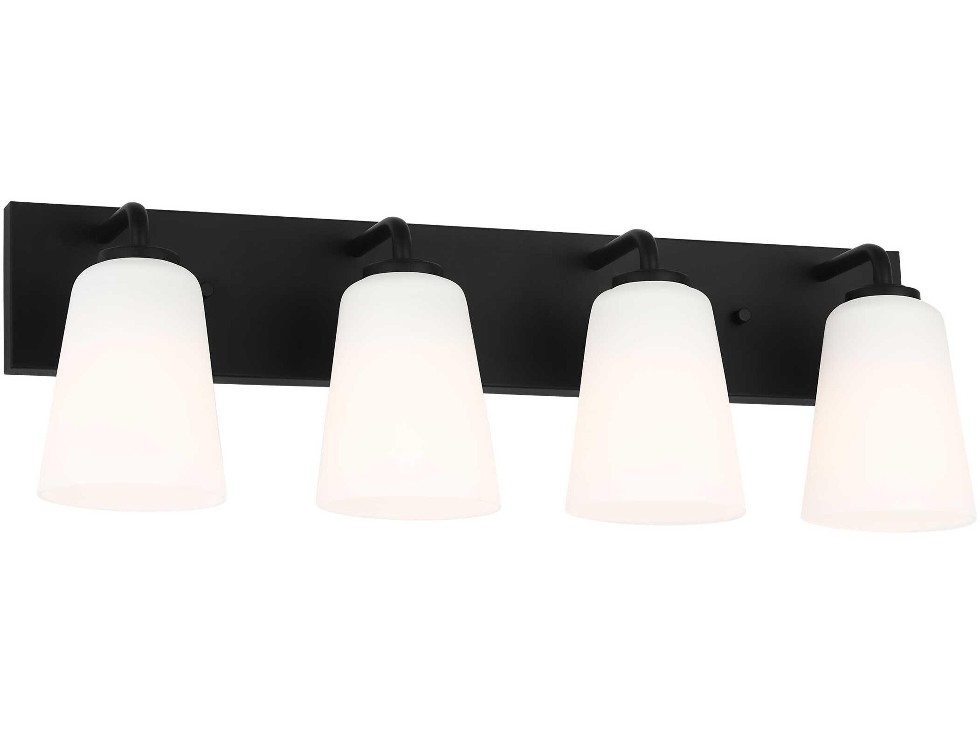 Miles 4-Light Midnight Black Vanity Light