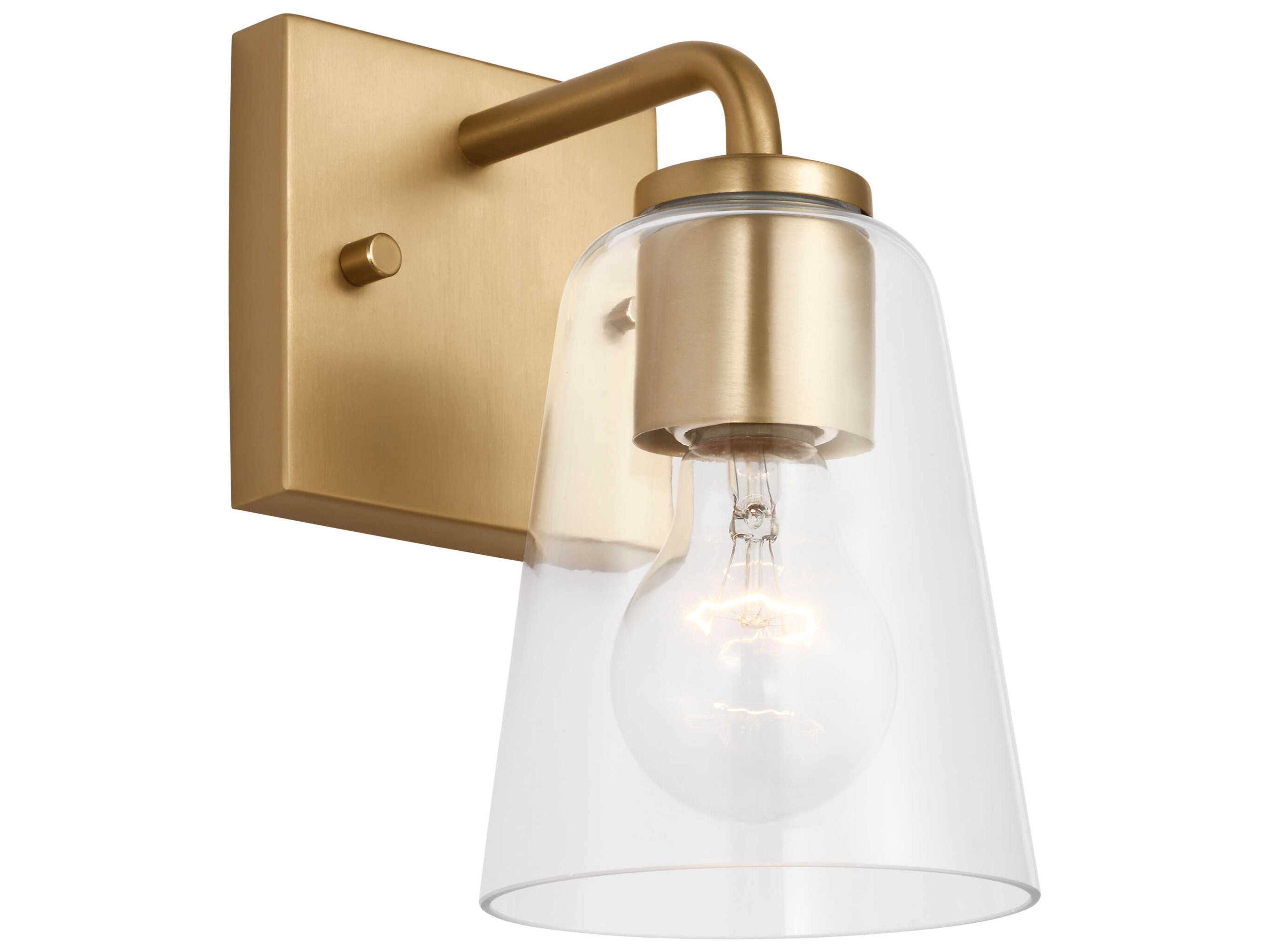 Miles 1-Light Satin Brass Wall Sconce