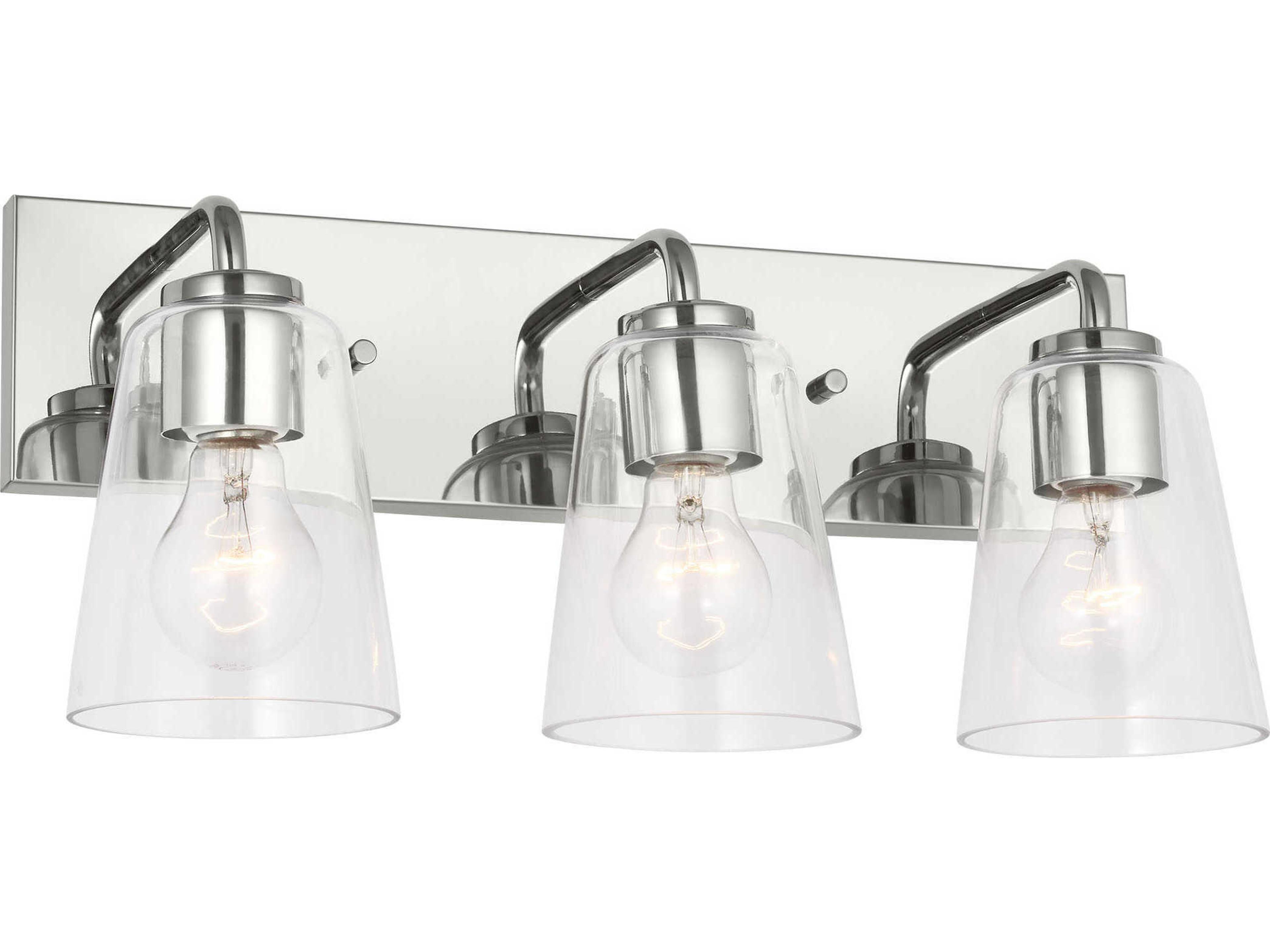 Miles 3-Light Chrome Vanity Light