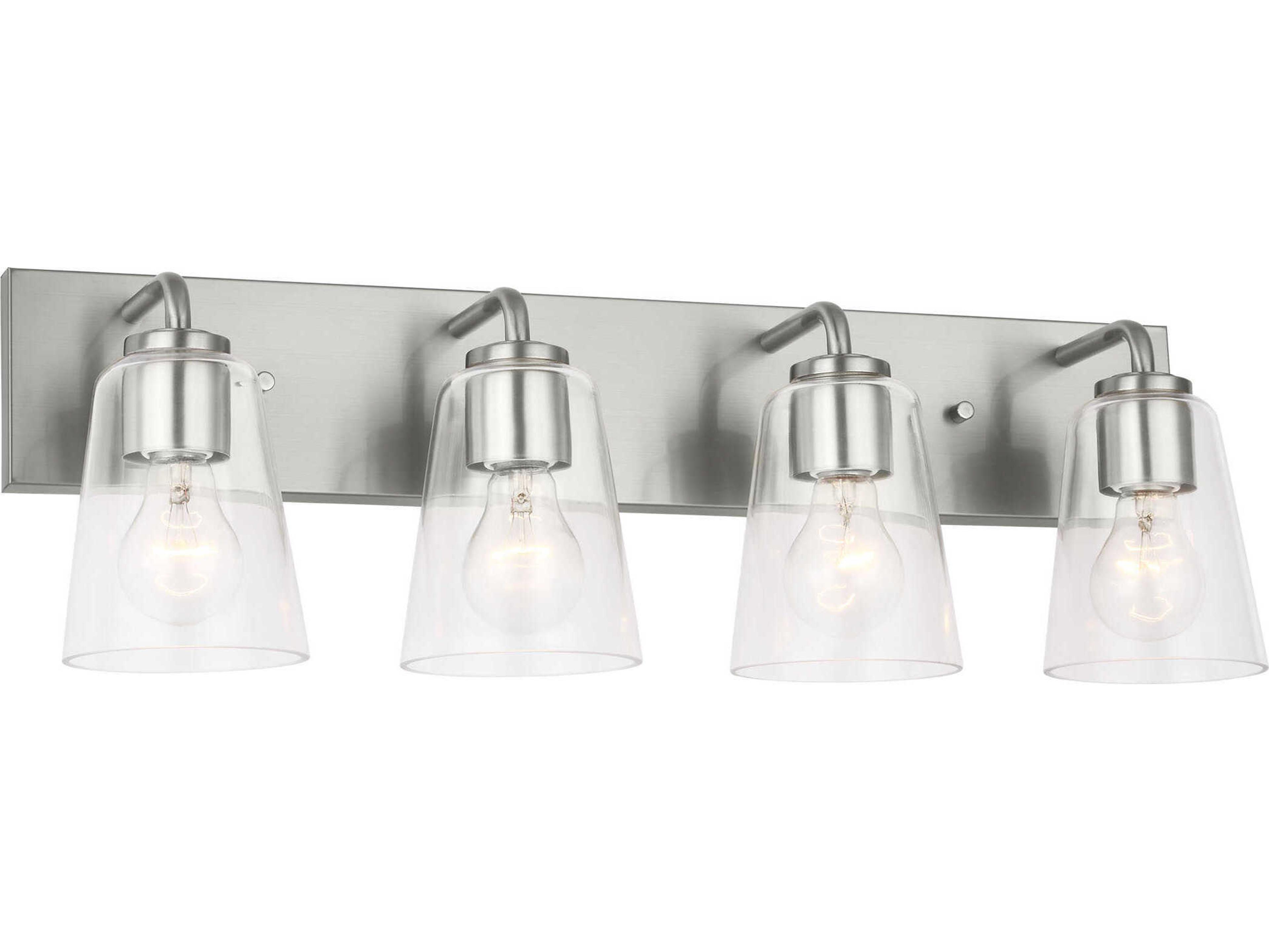 Miles 4-Light Brushed Nickel Vanity Light