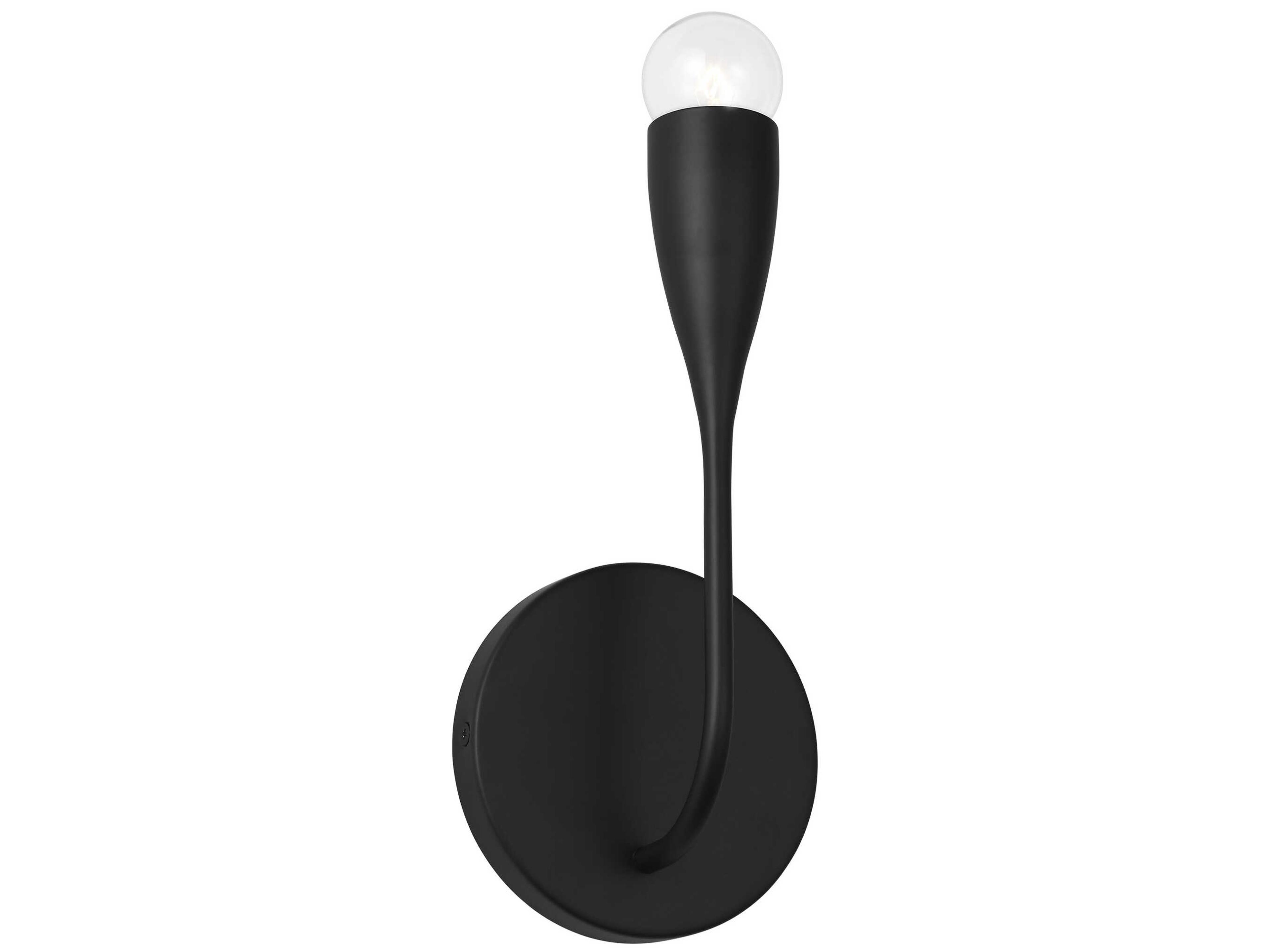 Maya 1-Light Midnight Black Wall Sconce