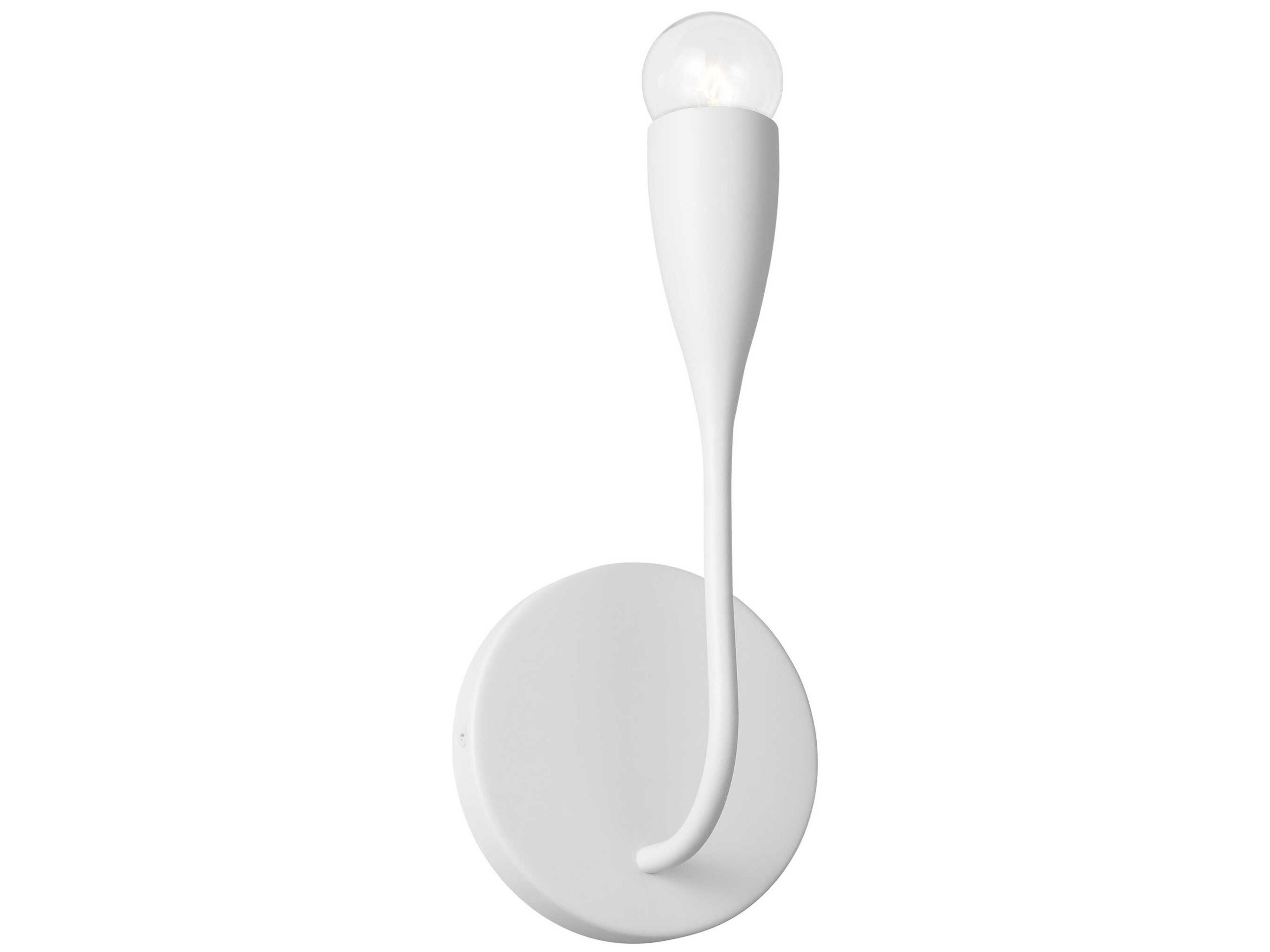 Maya 1-Light Matte White Wall Sconce