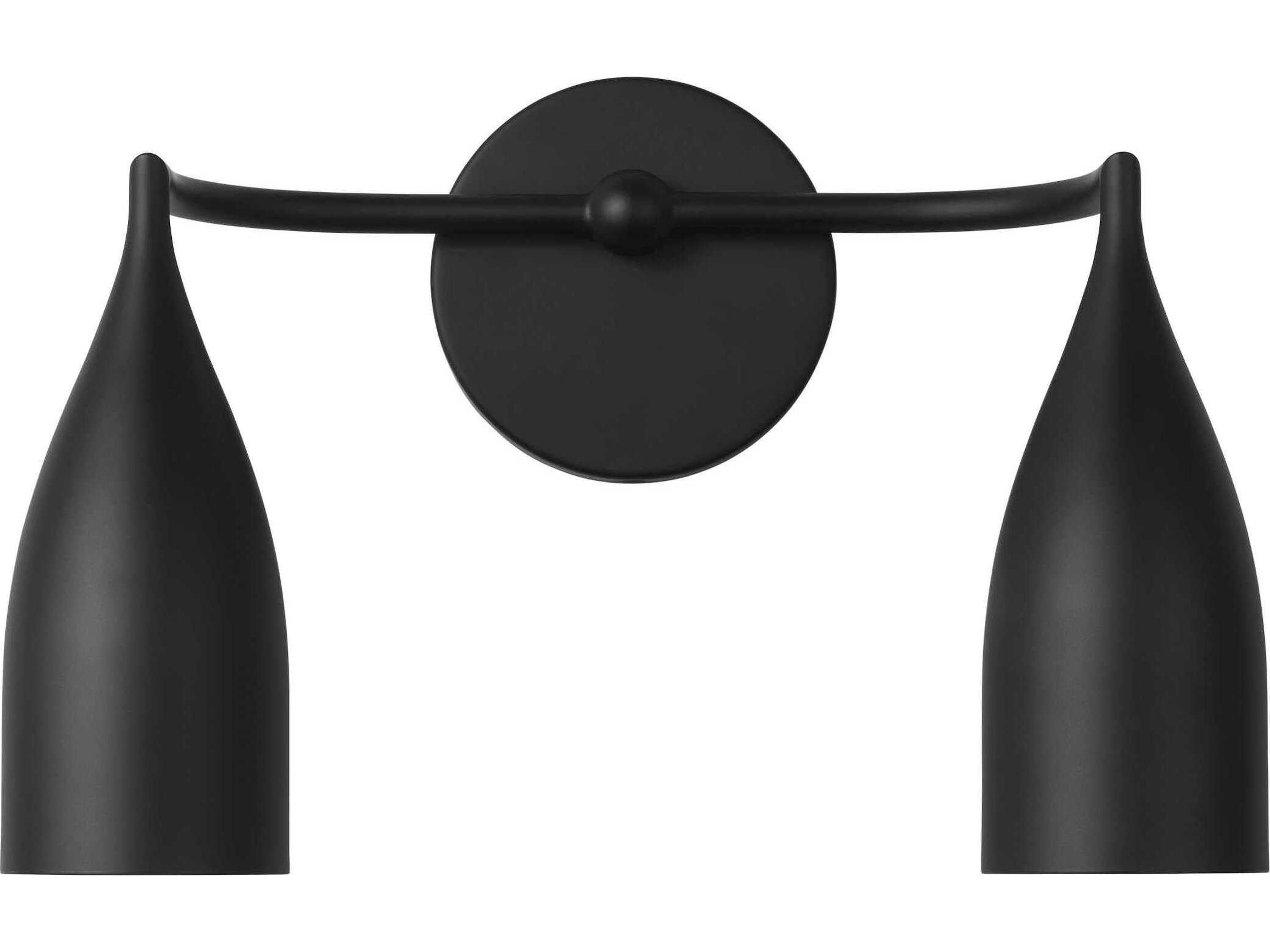Generation Lighting Maya 2-Light Midnight Black Vanity Light