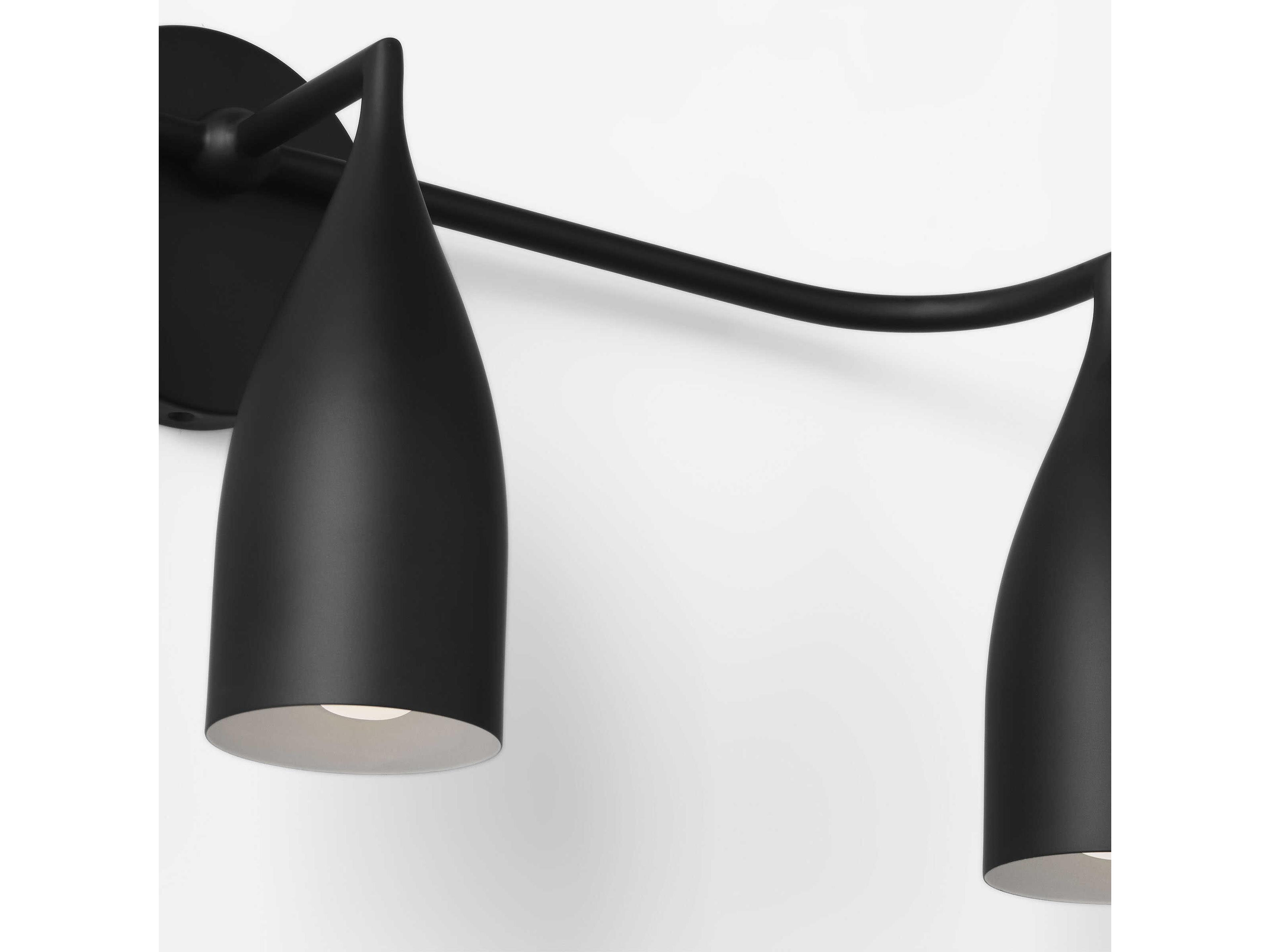 Generation Lighting Maya 3-Light Midnight Black Vanity Light