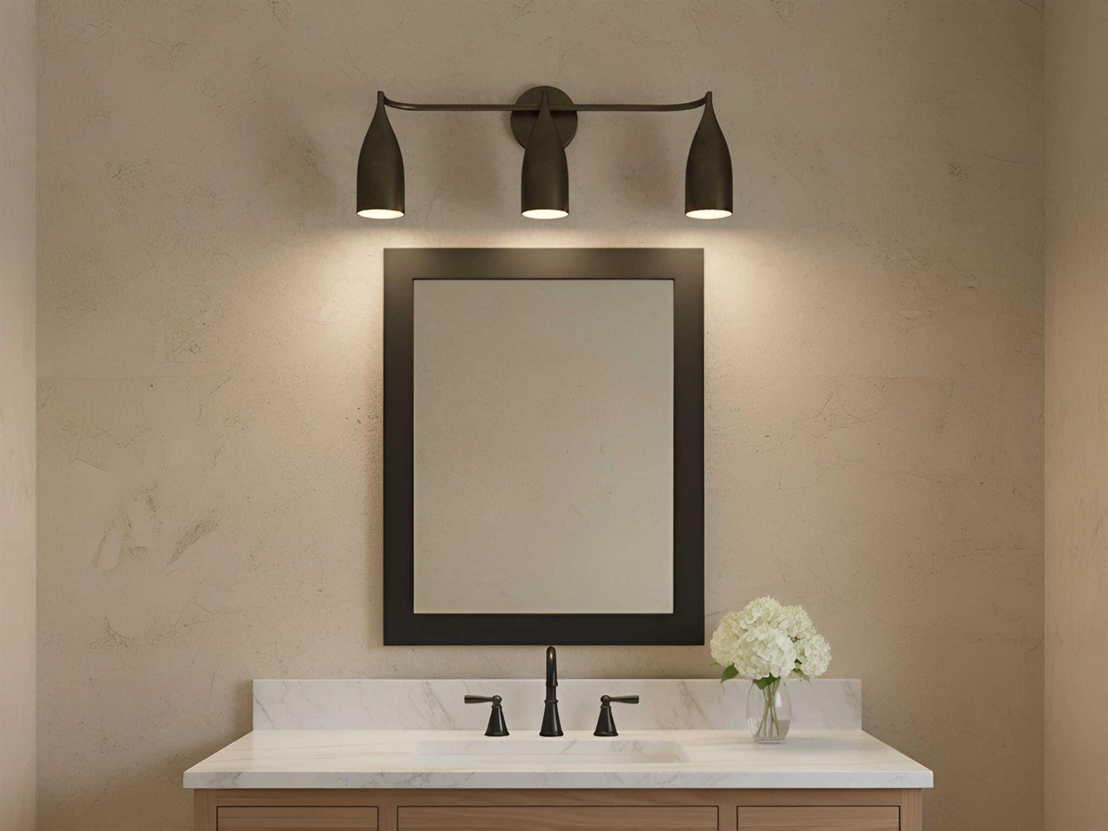Generation Lighting Maya 3-Light Midnight Black Vanity Light