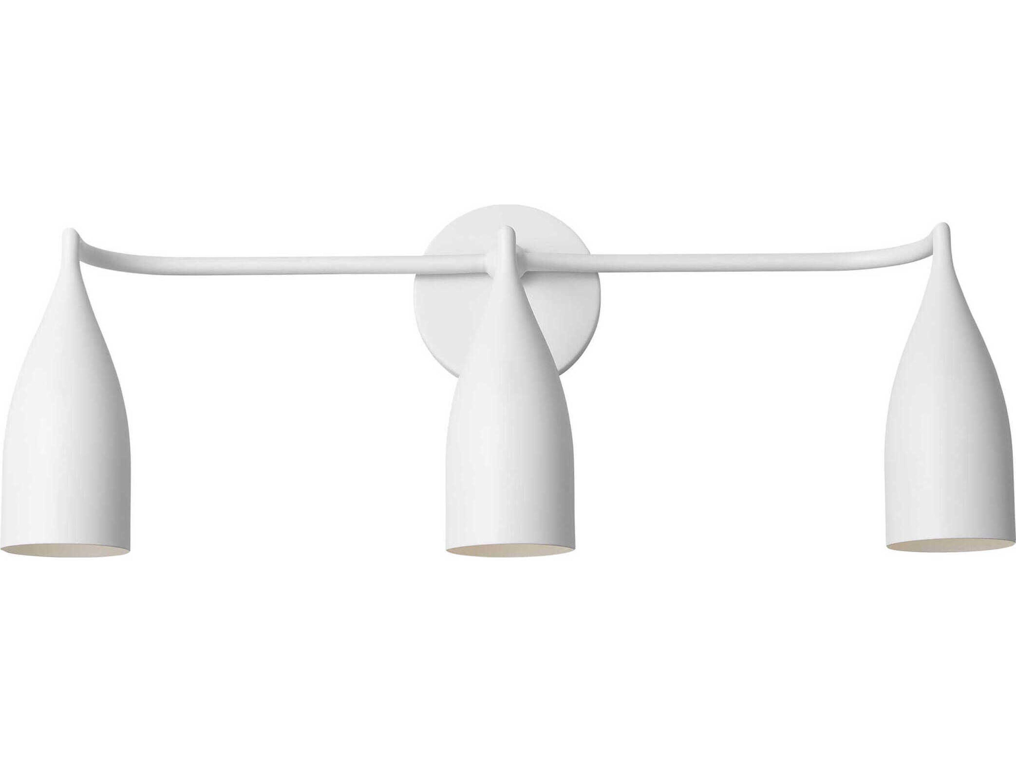 Generation Lighting Maya 3-Light Matte White Vanity Light