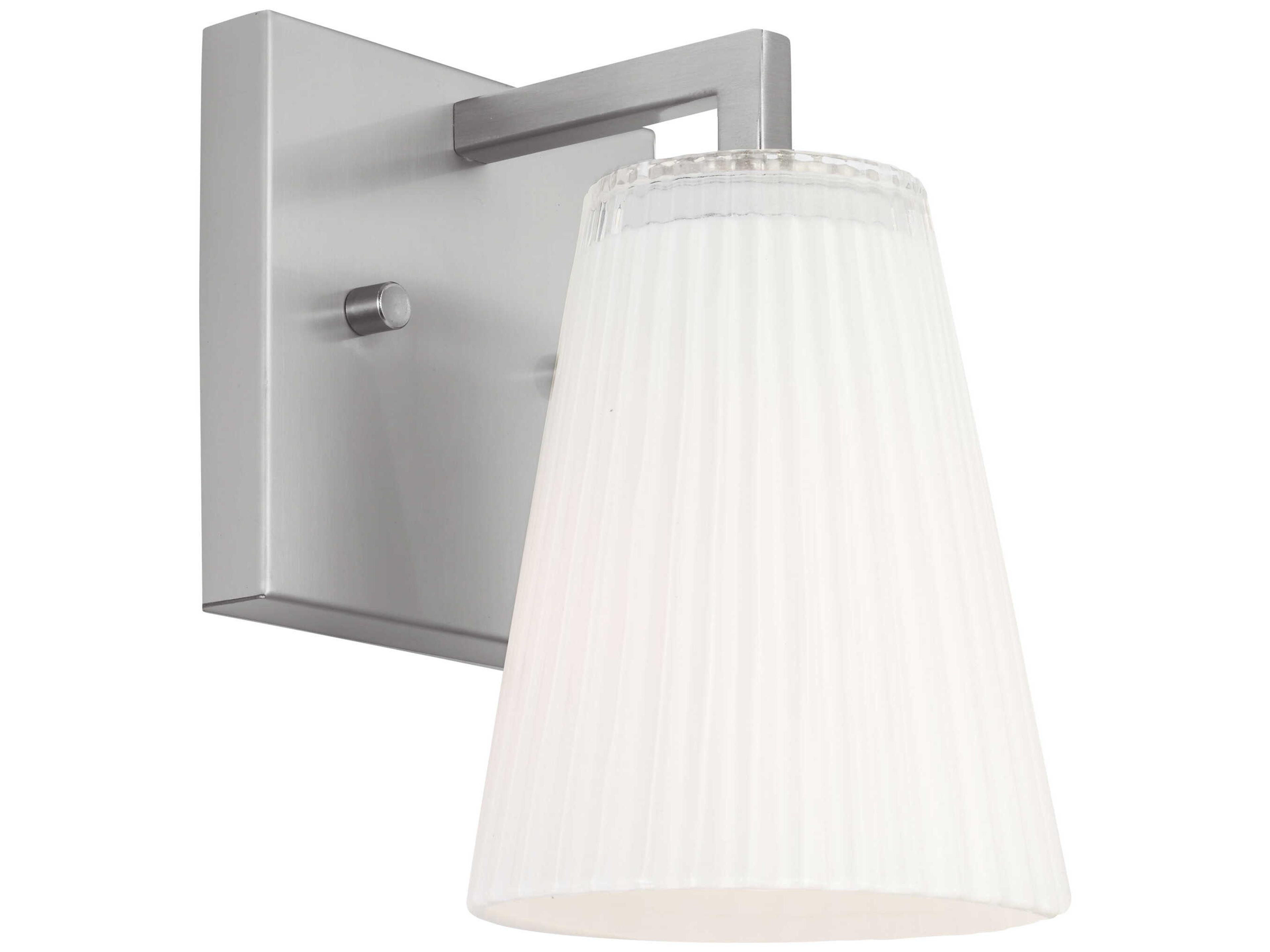 Upson 1-Light Brushed Nickel Vanity Light
