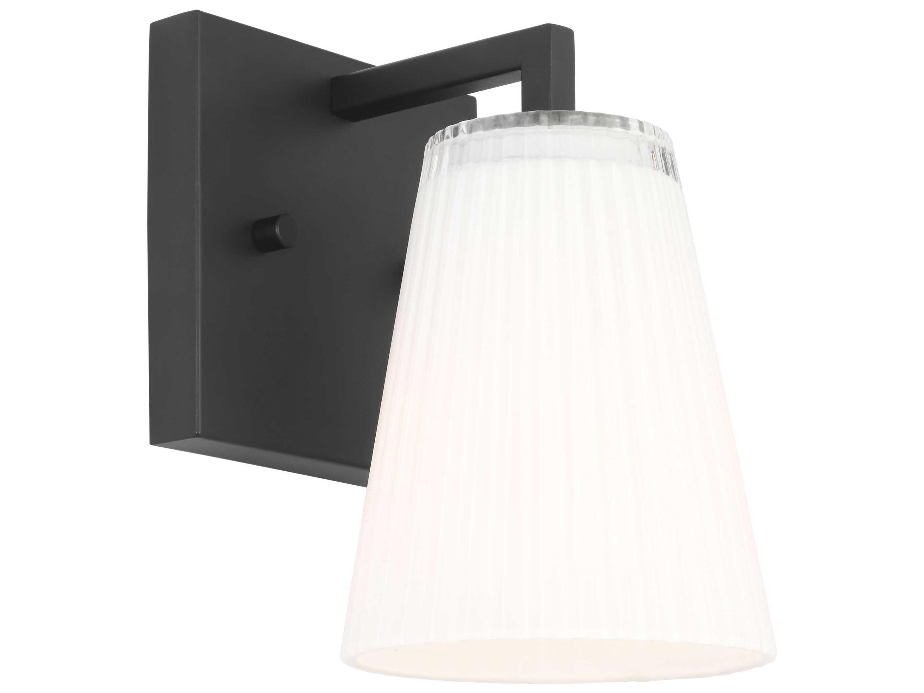 Upson 1-Light Midnight Black Vanity Light