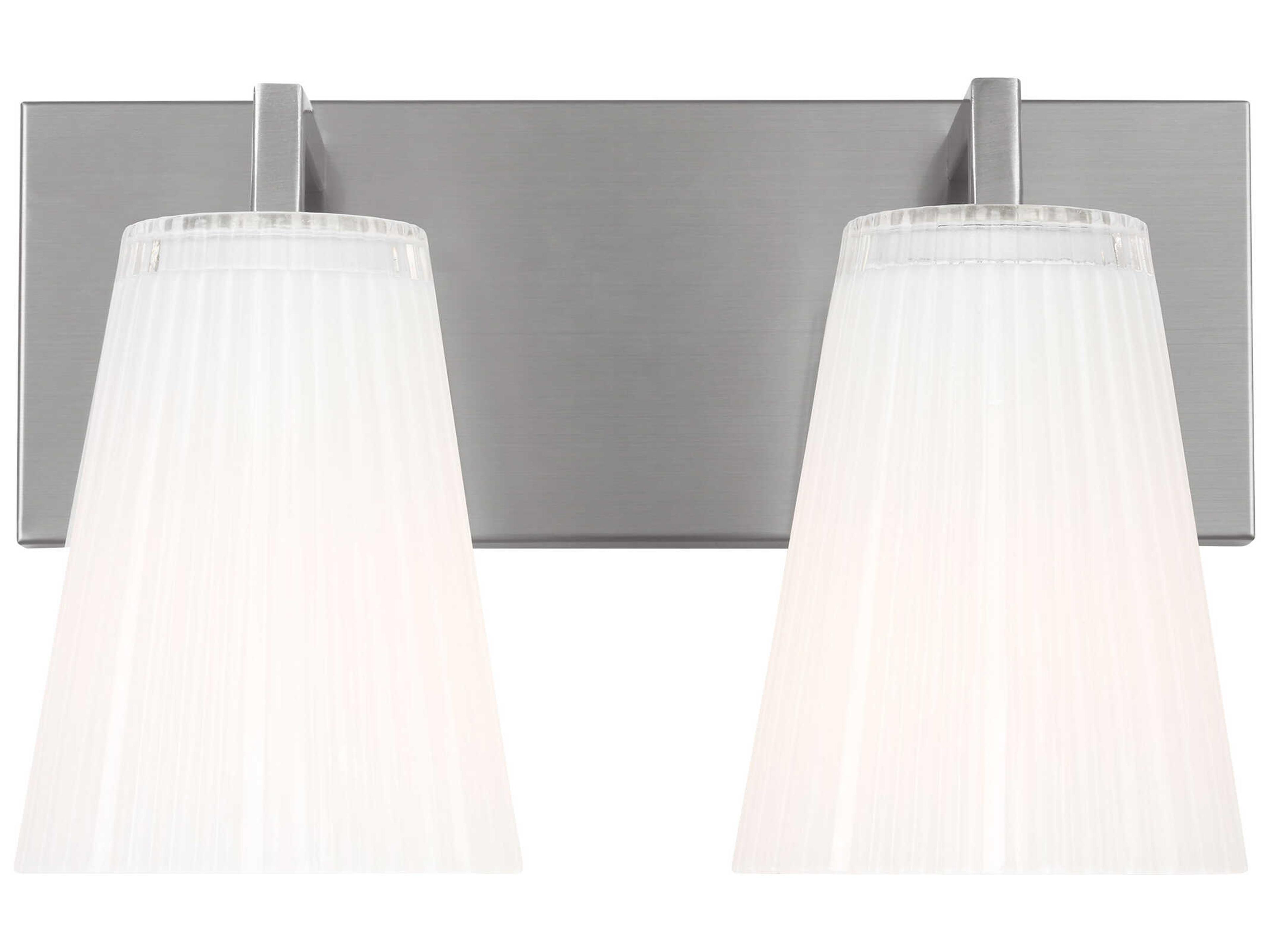 Generation Lighting Upson 2-Light Brushed Nickel Vanity Light