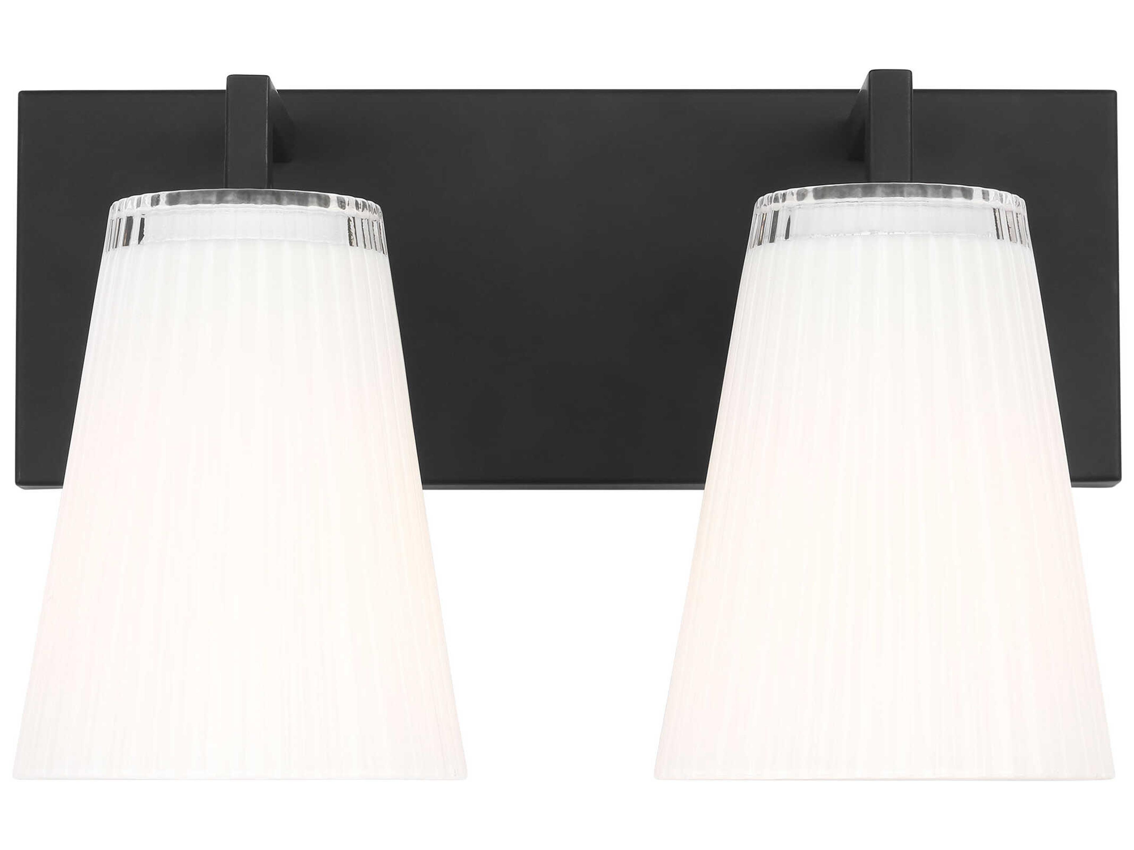 Generation Lighting Upson 2-Light Midnight Black Vanity Light
