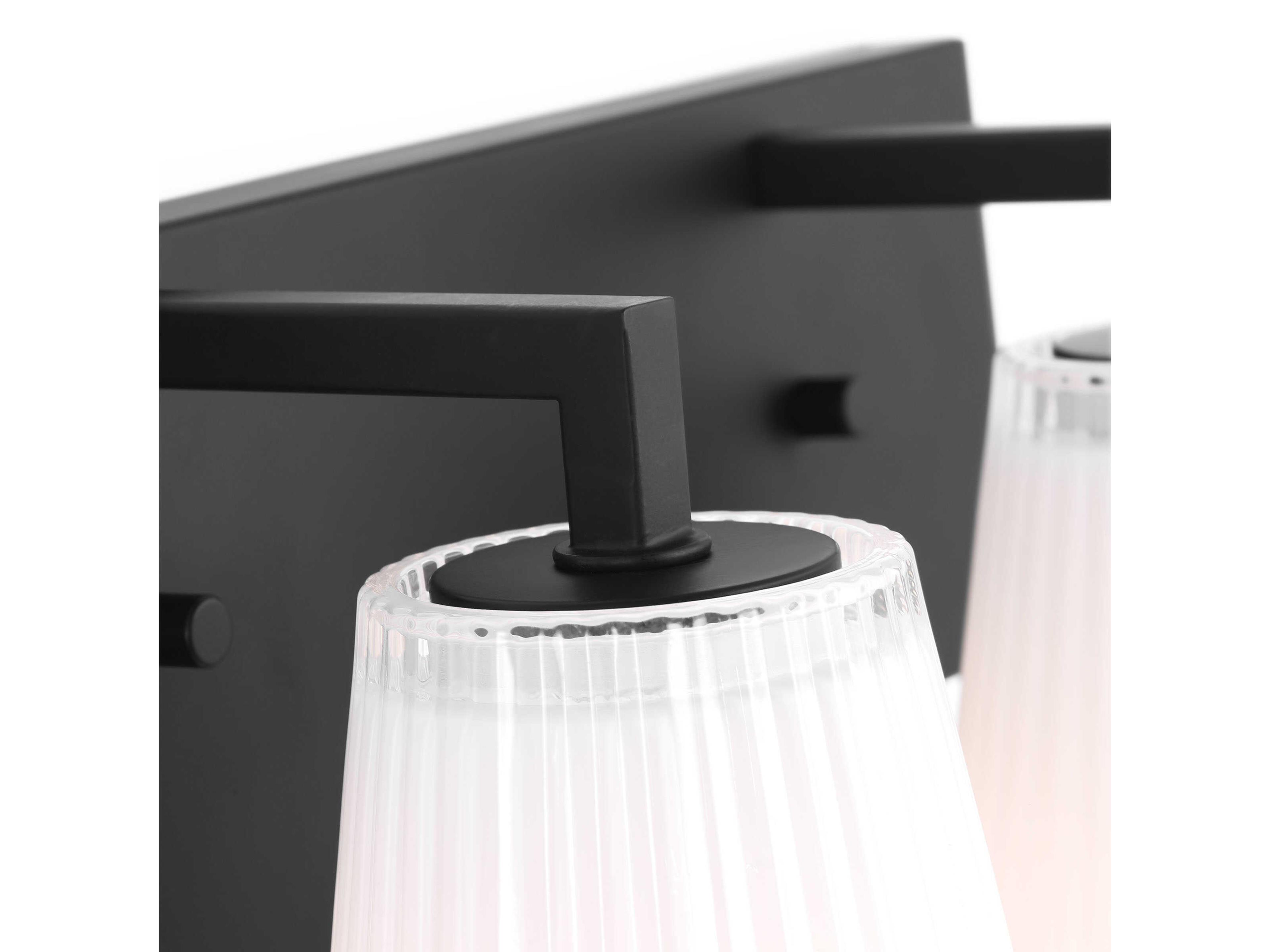 Generation Lighting Upson 2-Light Midnight Black Vanity Light