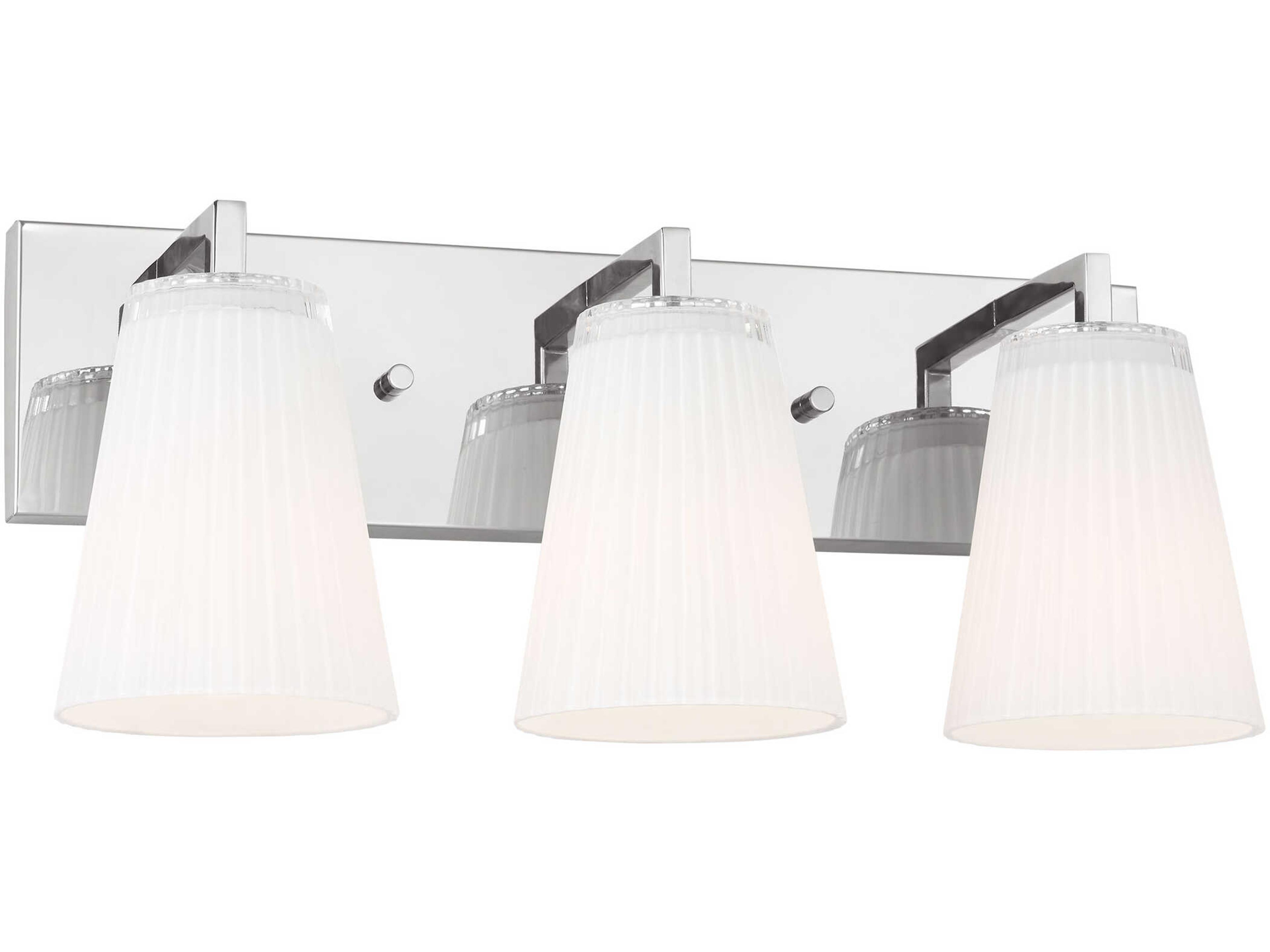 Upson 3-Light Chrome Vanity Light