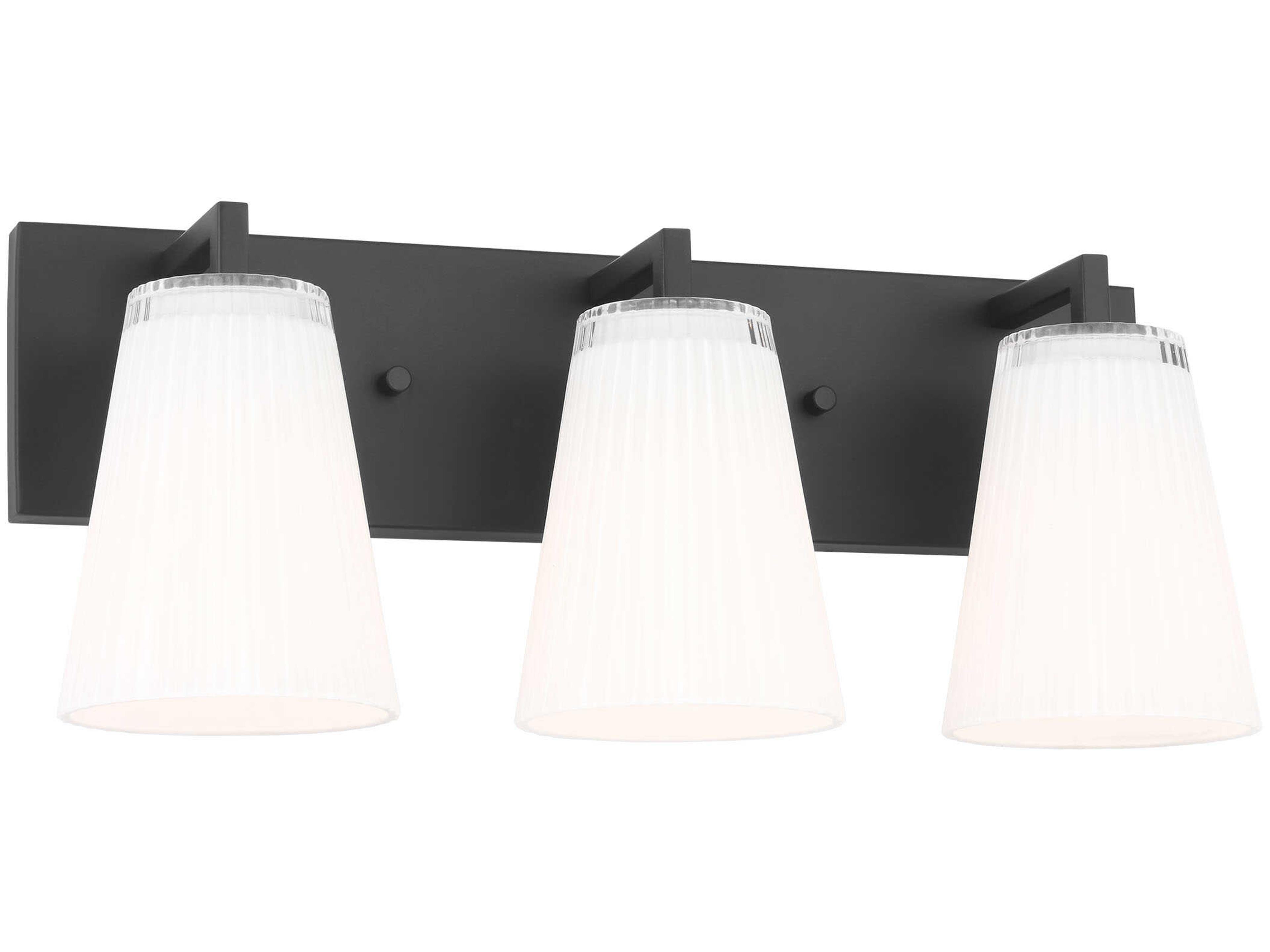 Upson 3-Light Midnight Black Vanity Light