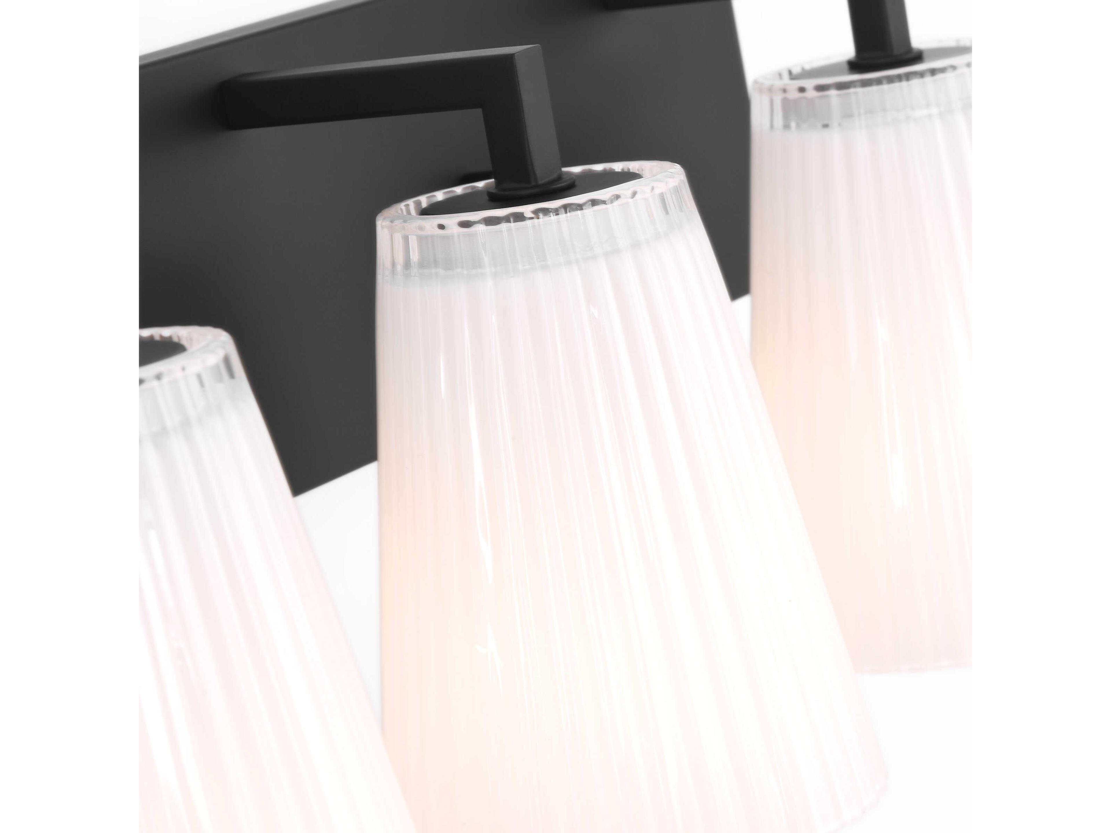 Generation Lighting Upson 3-Light Midnight Black Vanity Light