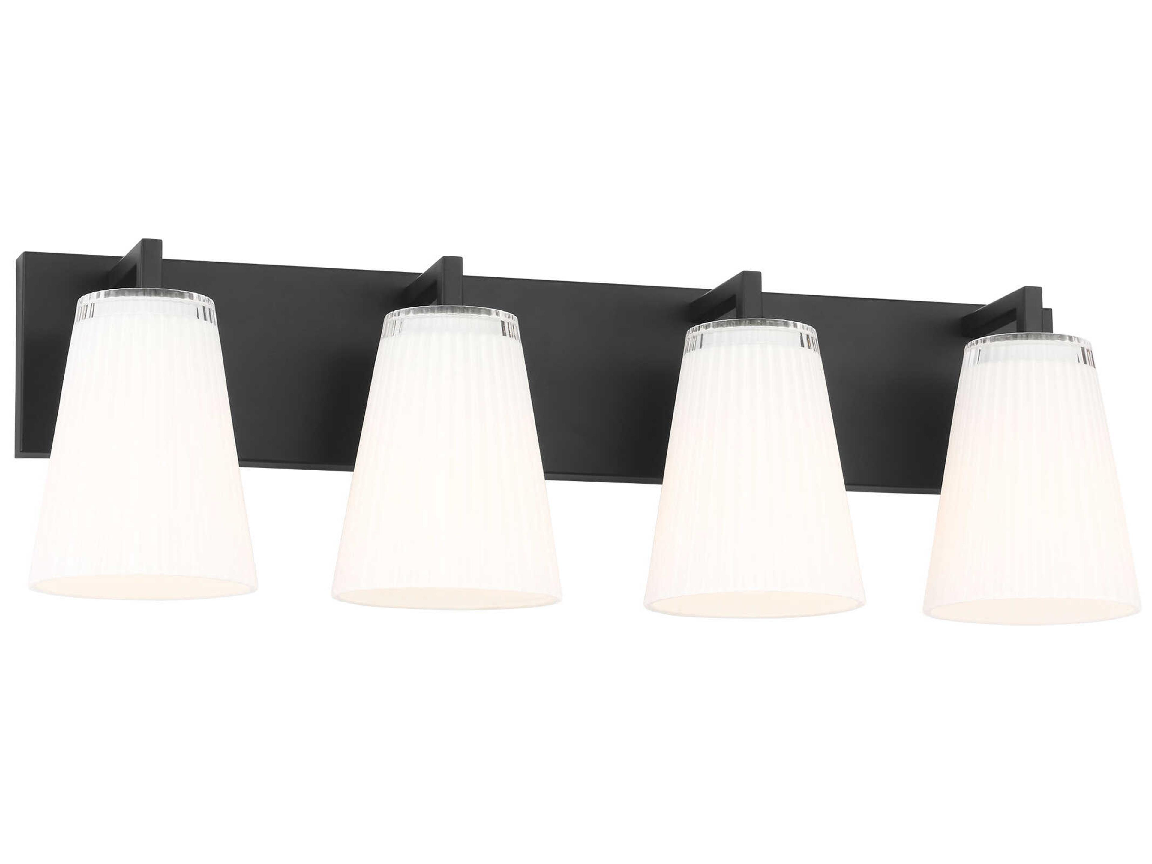 Upson 4-Light Midnight Black Vanity Light